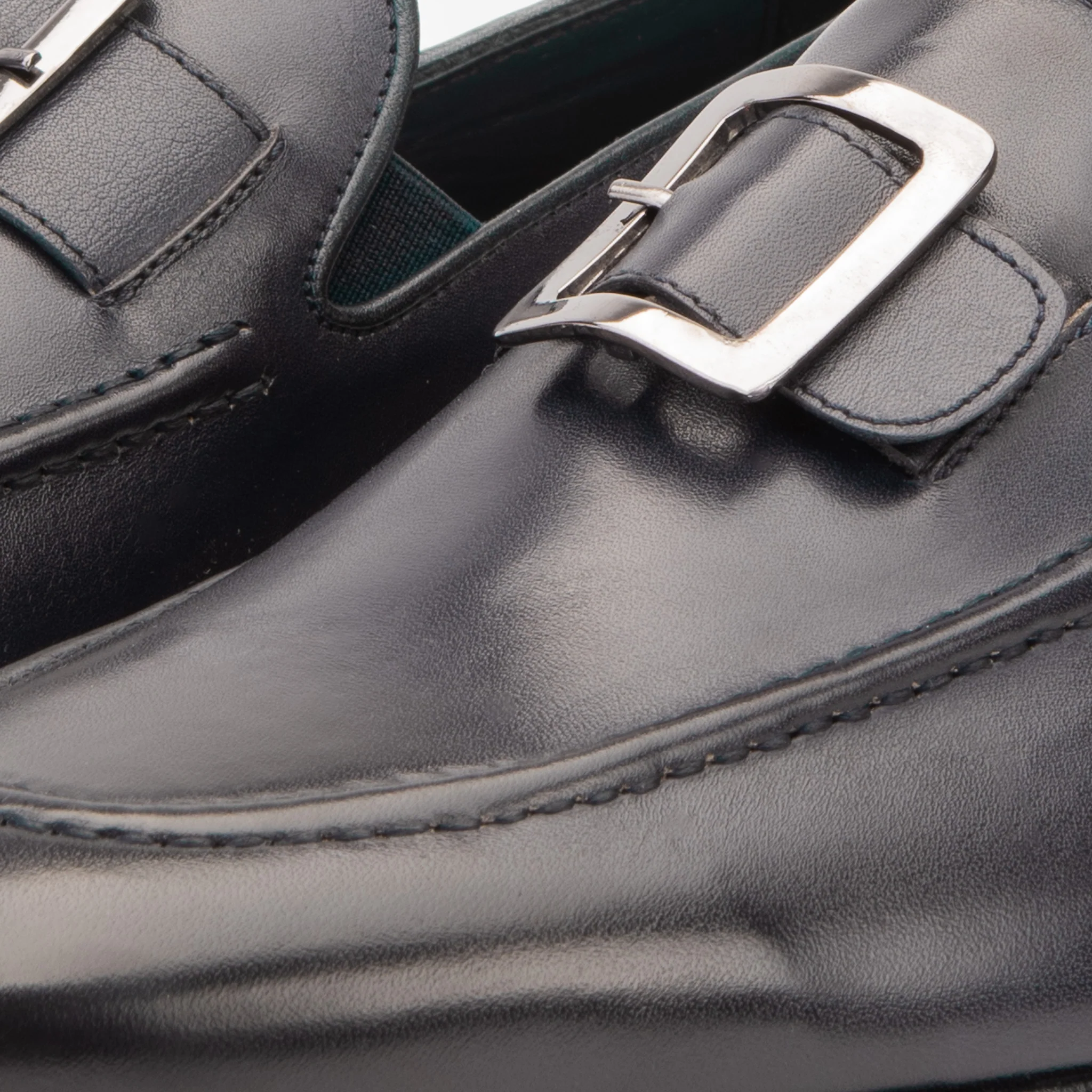 The Astoria Navy Buffalo Leather Men’s Loafer - Image 3