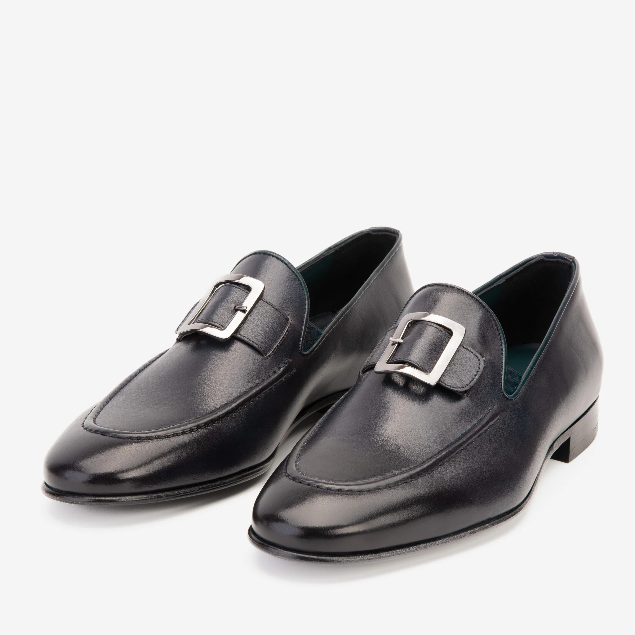 The Astoria Navy Buffalo Leather Men’s Loafer - Image 5
