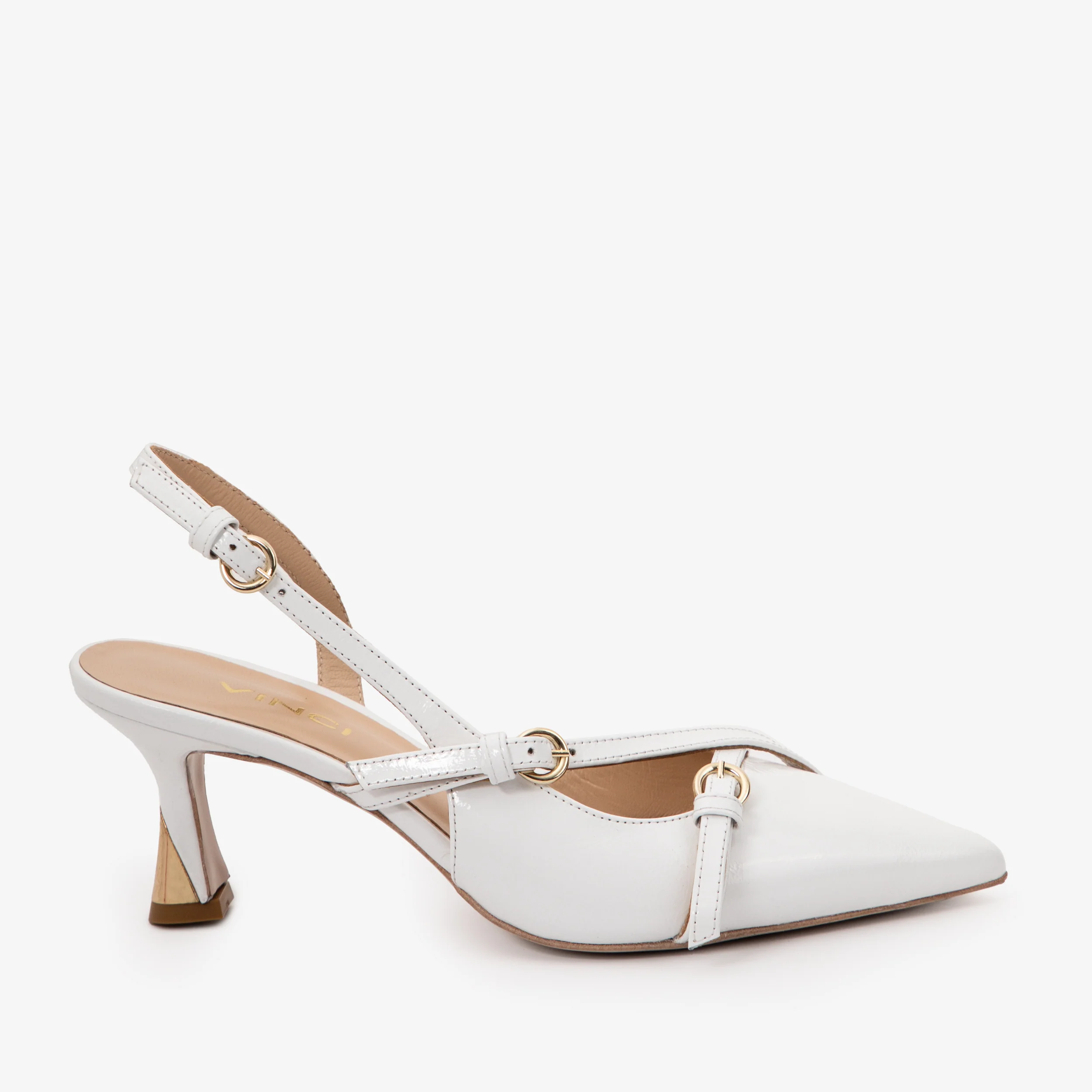 The Atlantic White Leather Slingback Women Sandal - Image 2