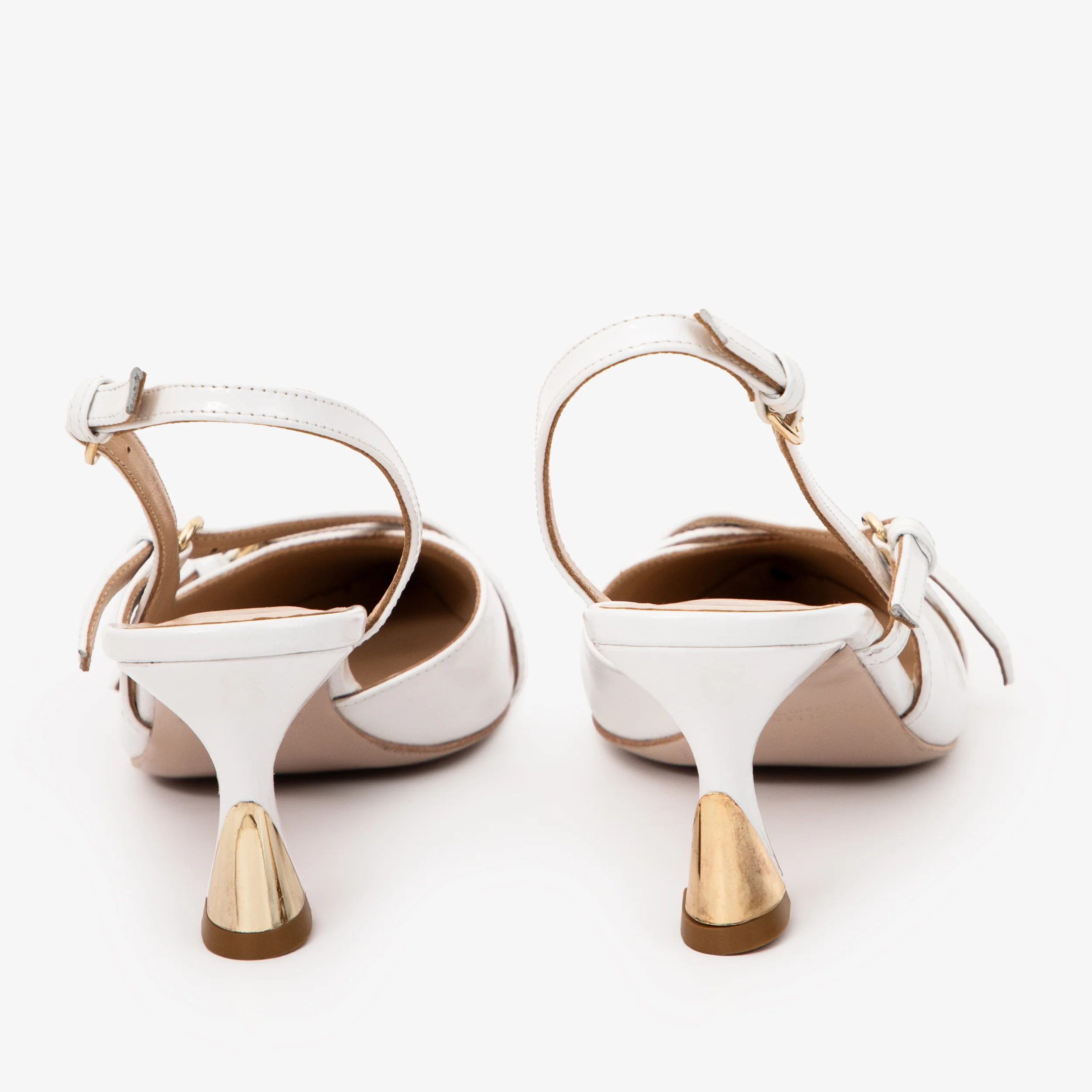 The Atlantic White Leather Slingback Women Sandal - Image 4