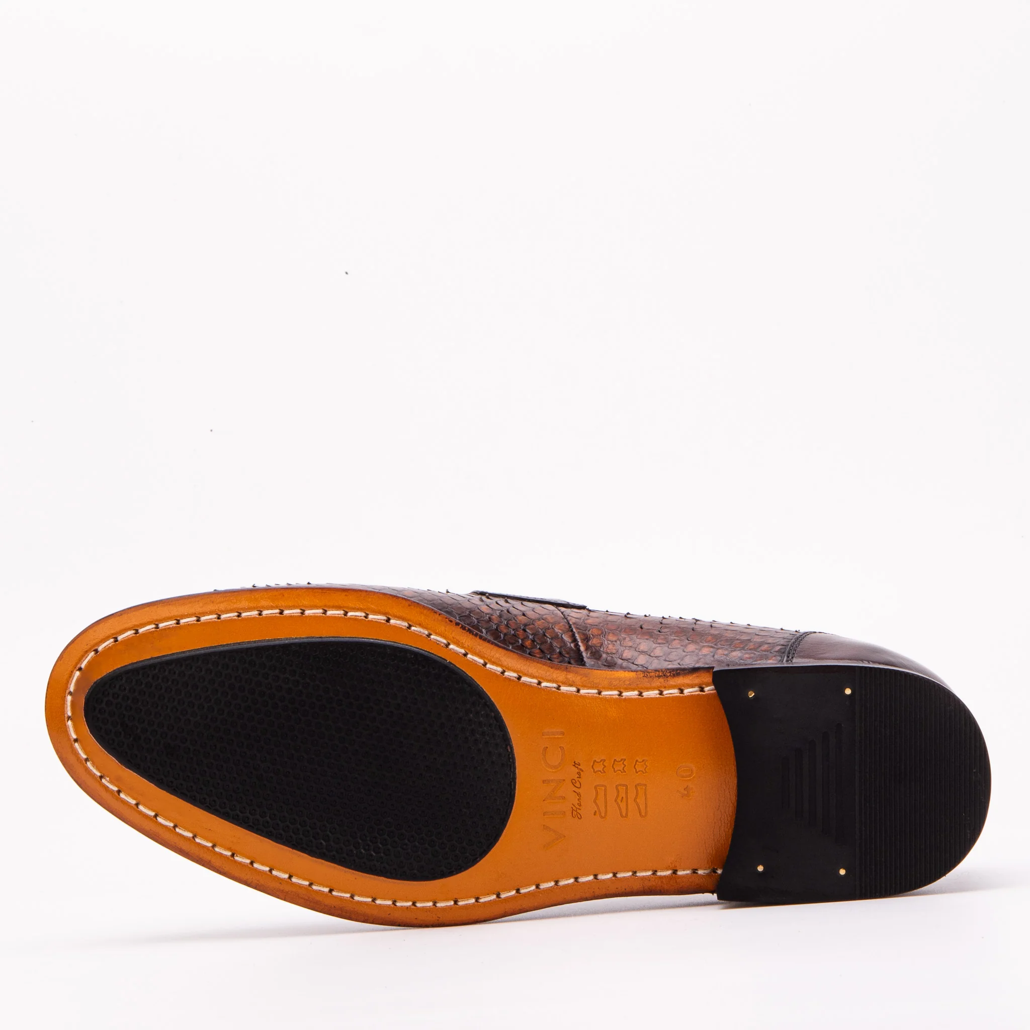 The Aurelio Python & Baby Buffalo Leather Penny Loafer - Image 6