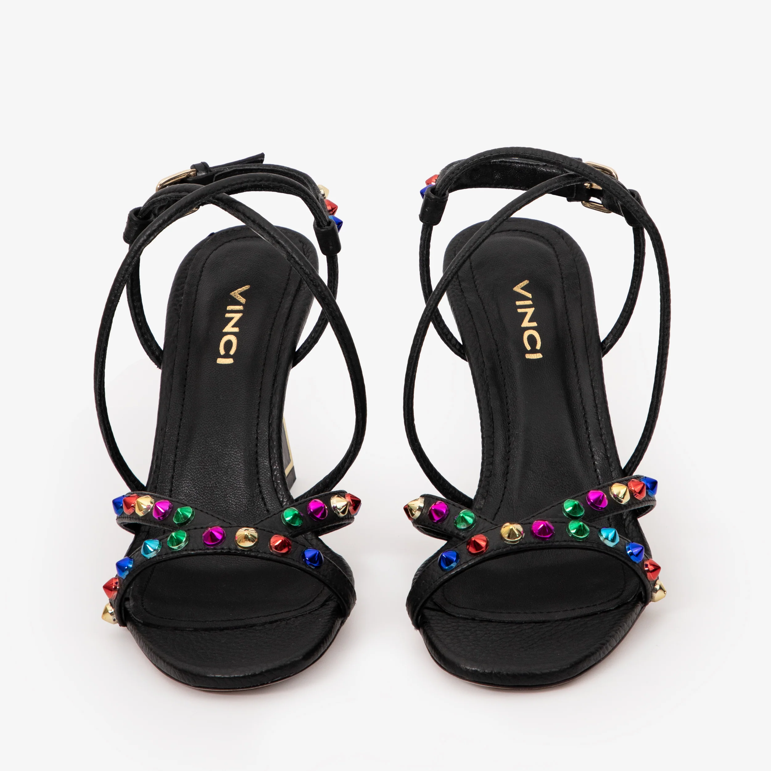 The Aurora Black Leather Strappy Women Sandal - Image 4