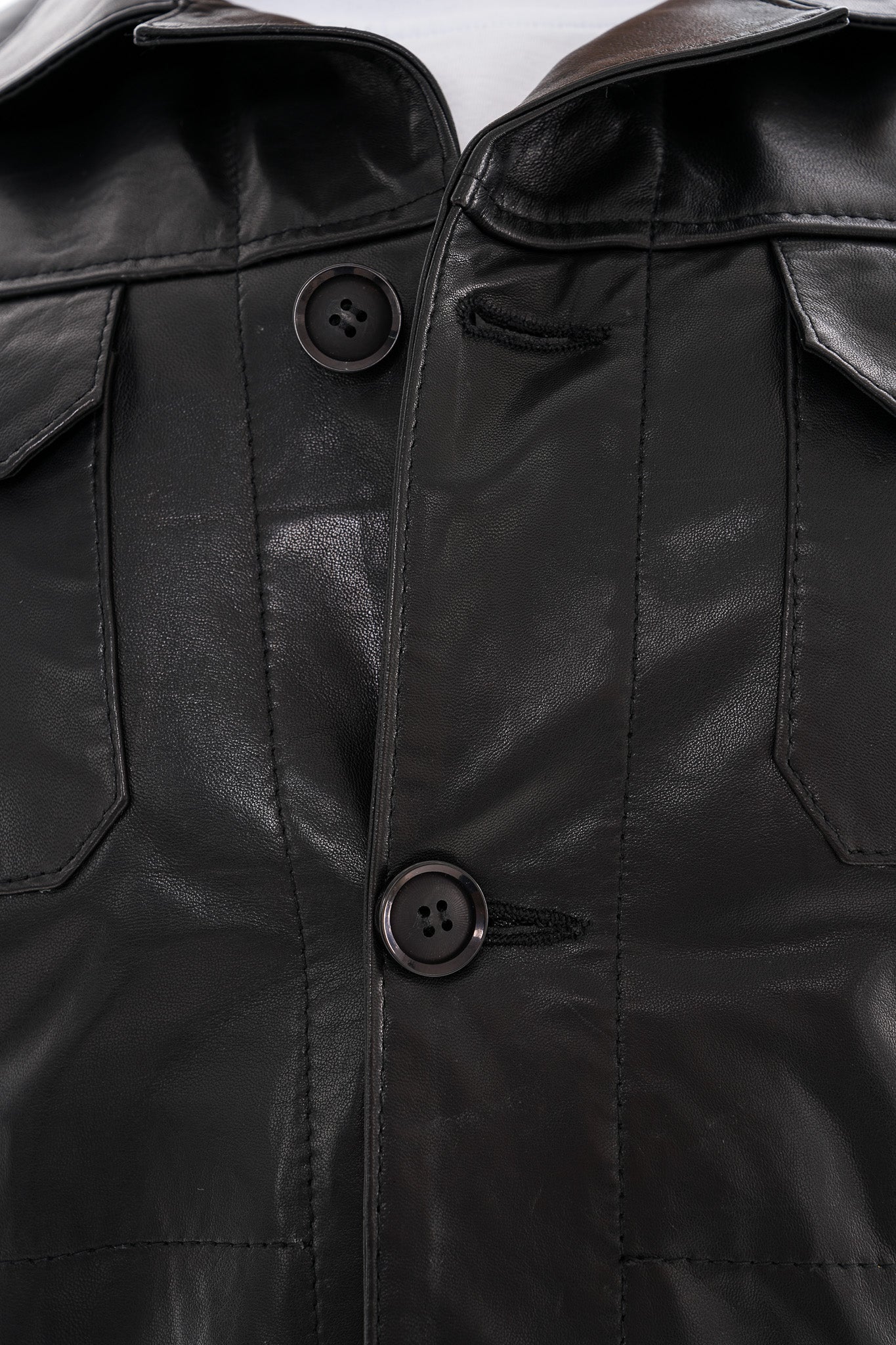 The Azzuro Black Leather Jacket - Image 5