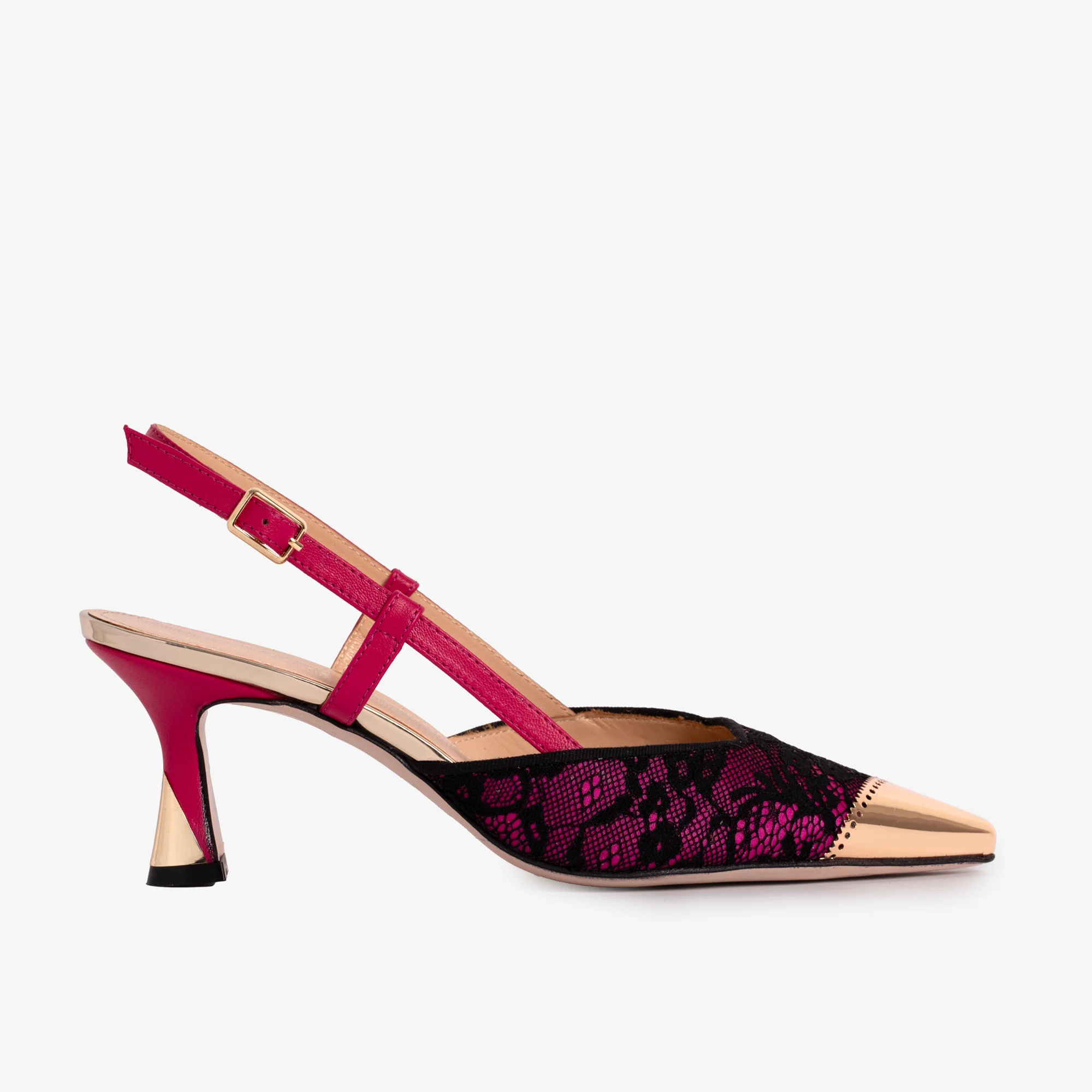 The Bali Fuchsia Leather Slingback Women Sandal - Image 2