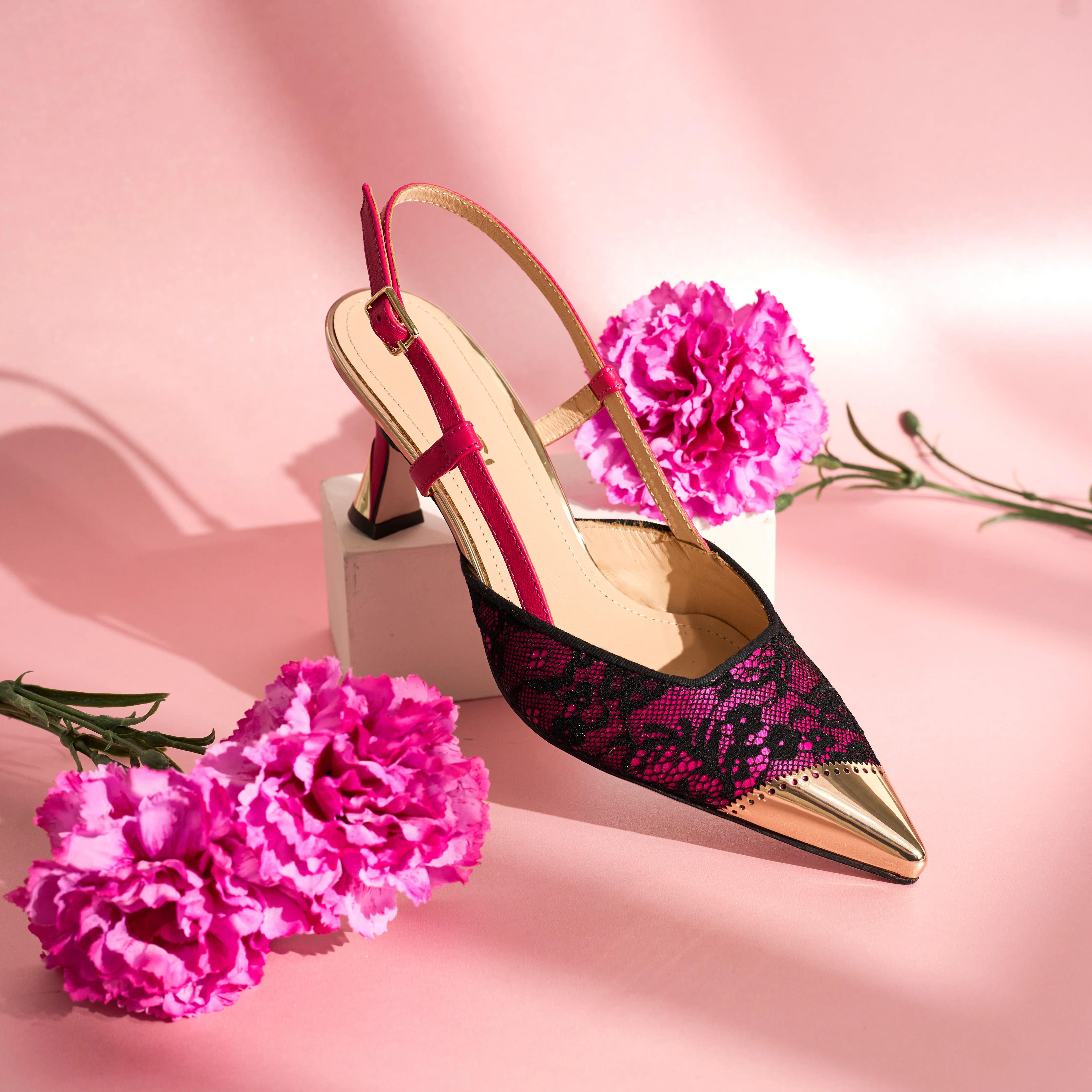 The Bali Fuchsia Leather Slingback Women Sandal - Image 6