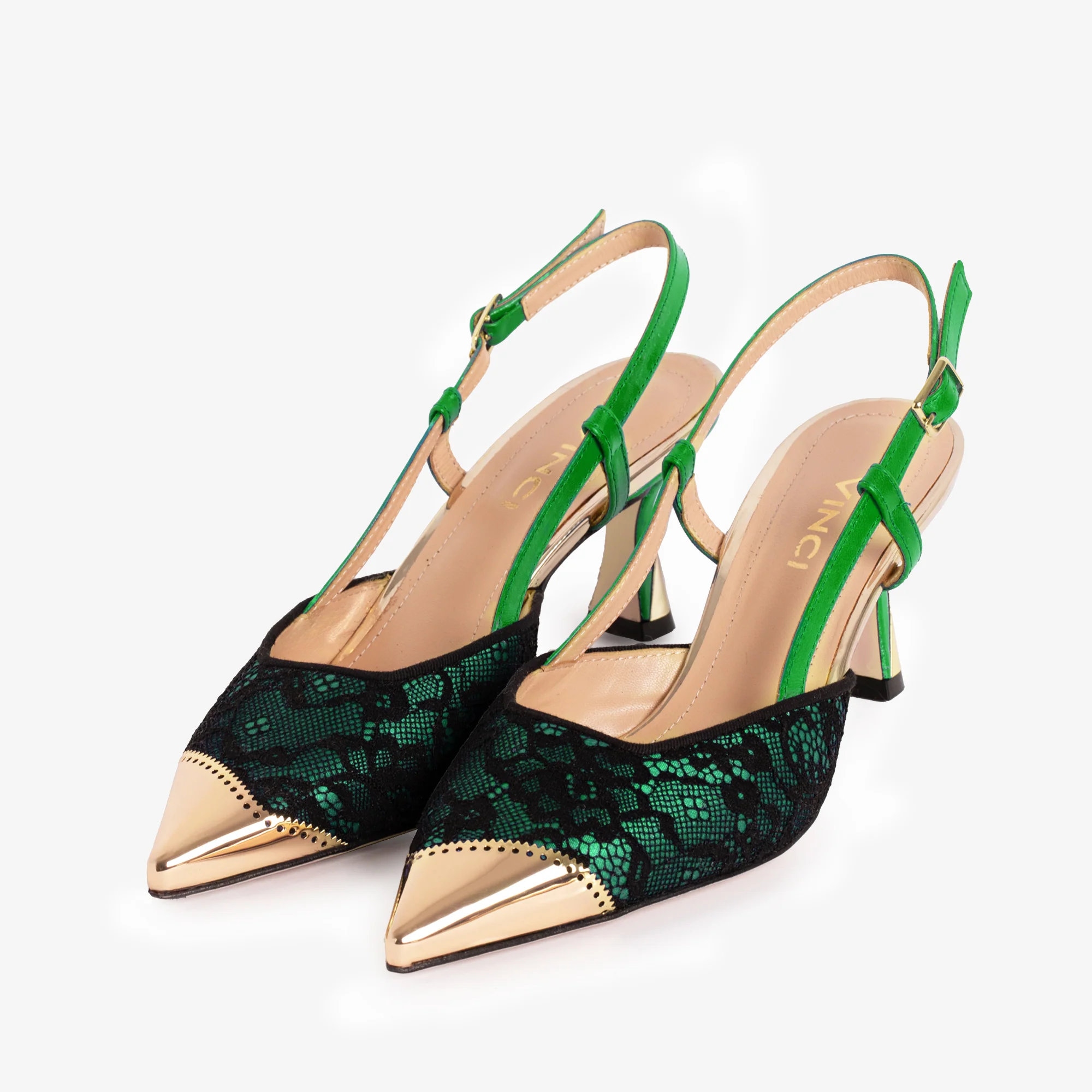 The Bali Green Leather Slingback Women Sandal - Image 3