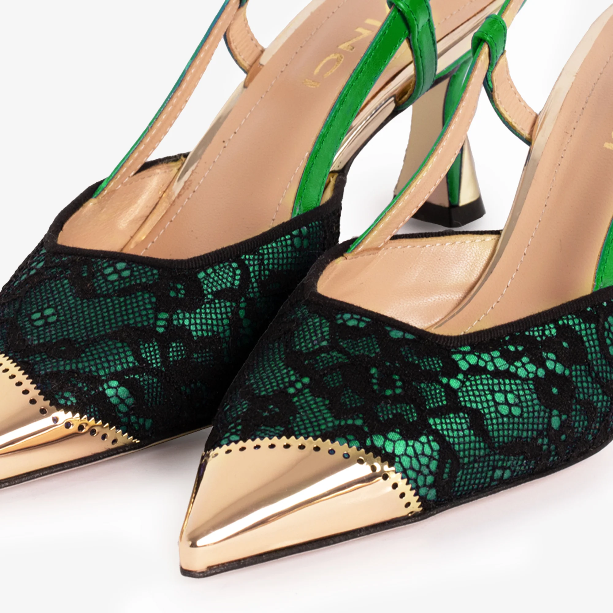 The Bali Green Leather Slingback Women Sandal - Image 4