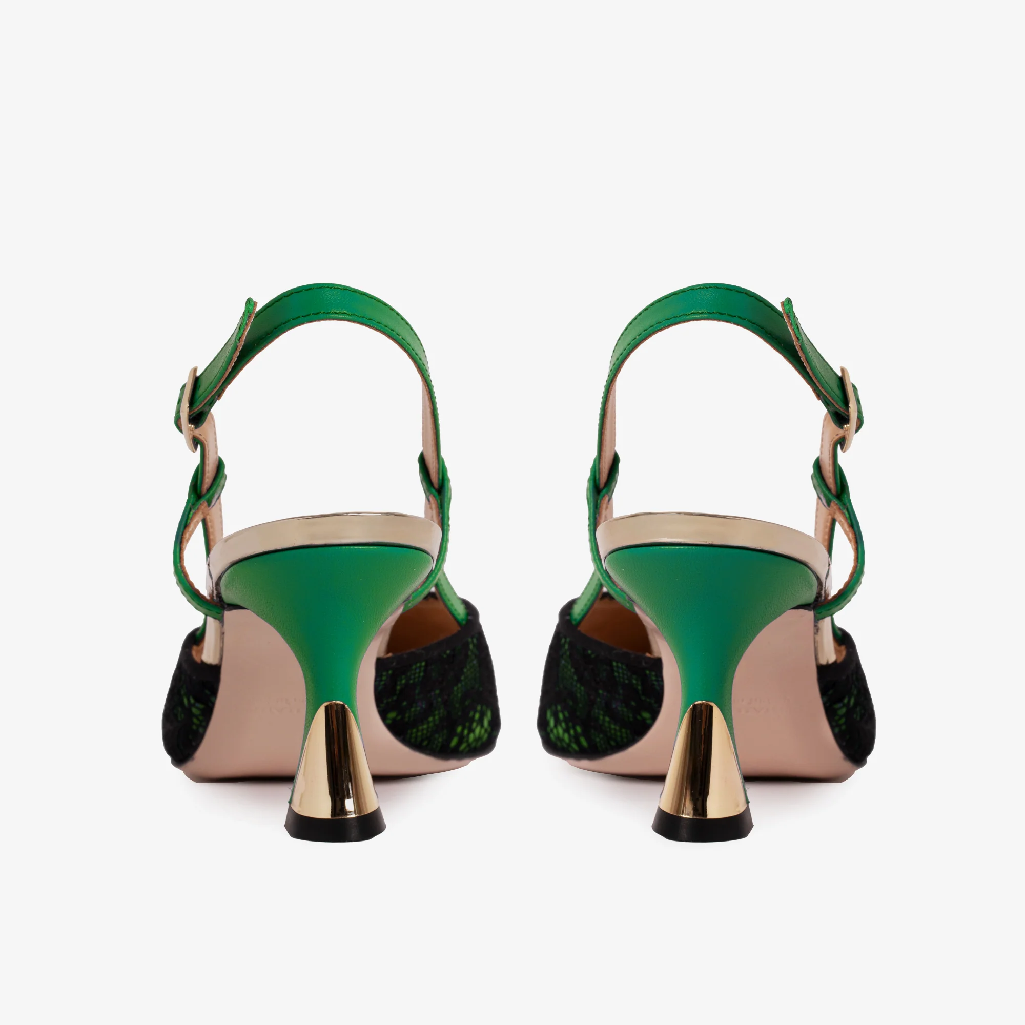 The Bali Green Leather Slingback Women Sandal - Image 5