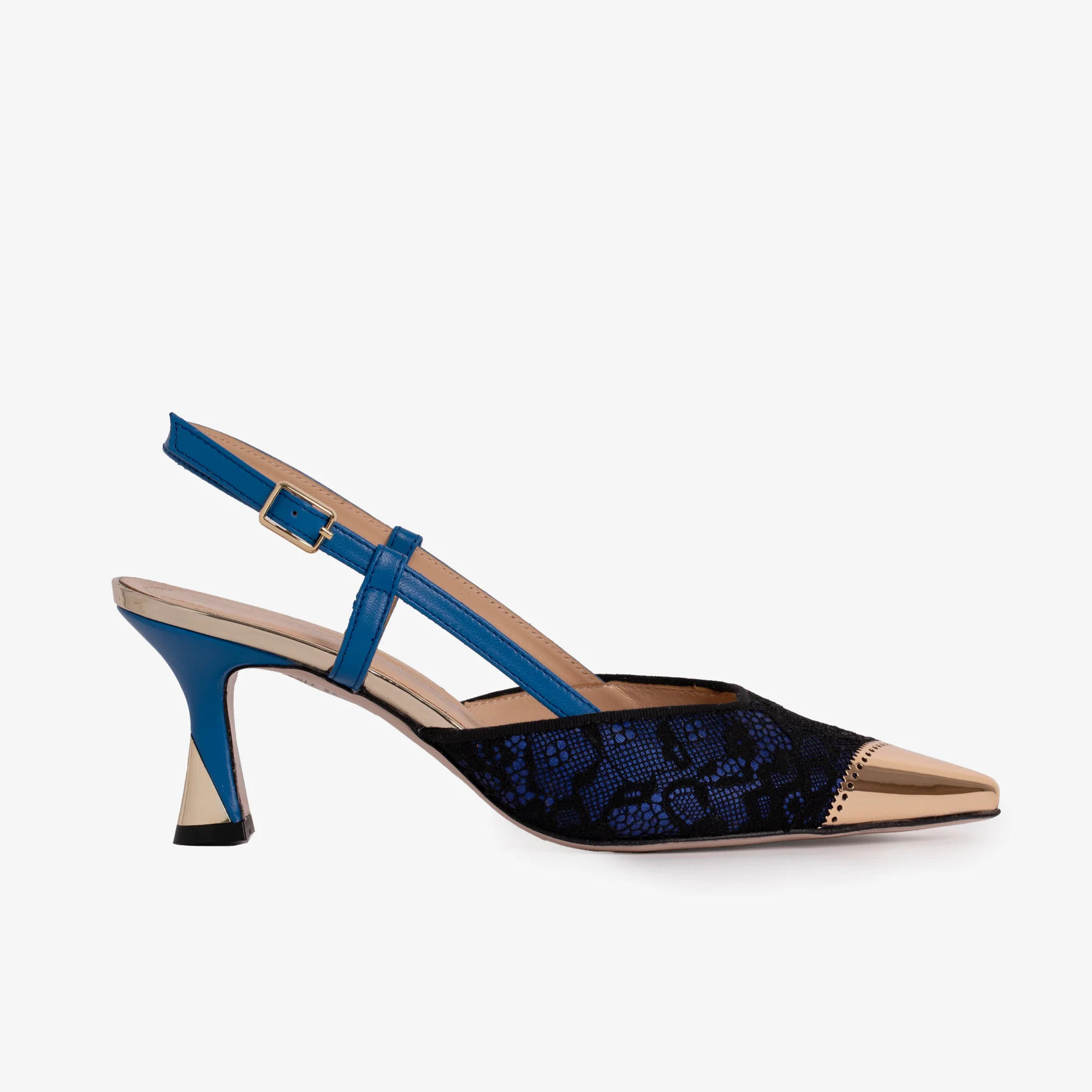 The Bali Sax Blue Leather Slingback Women Sandal - Image 2
