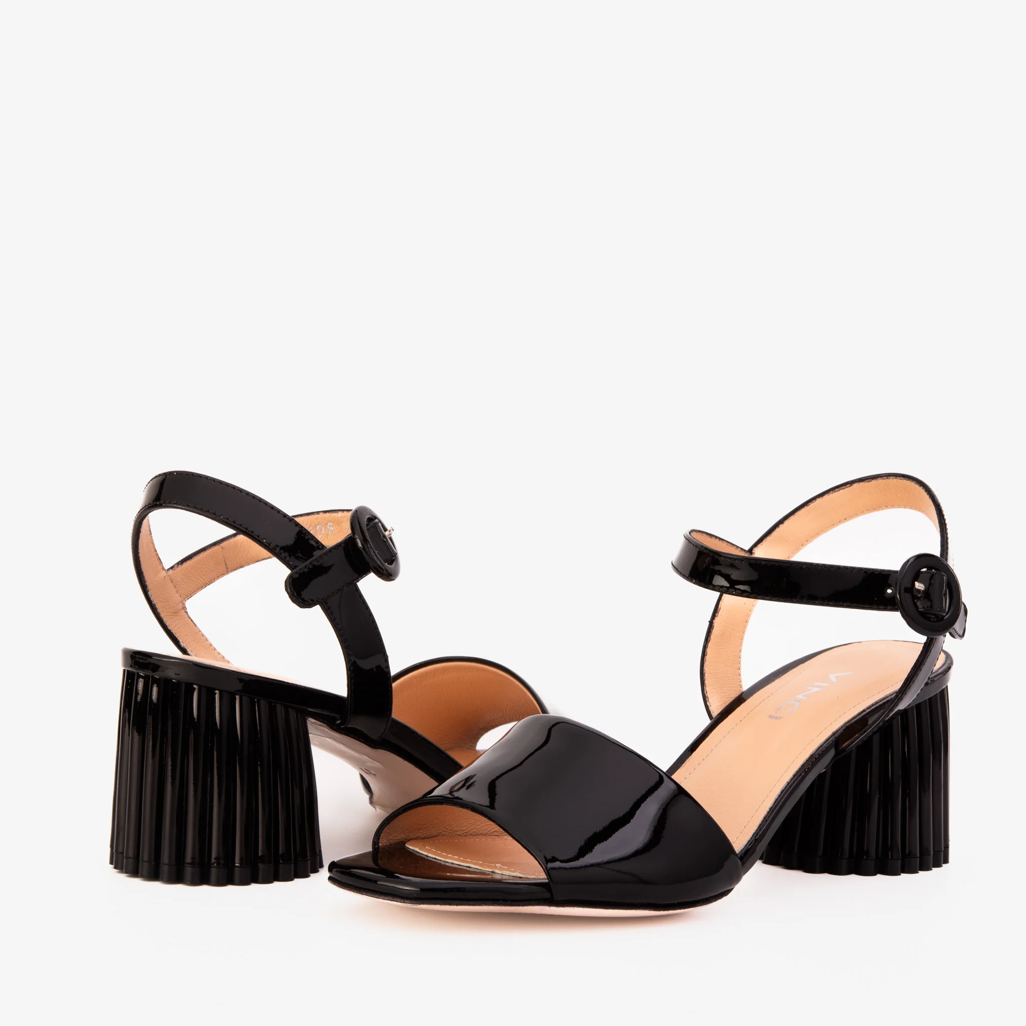 The Bamba Black Patent Leather Women Sandal - Image 6