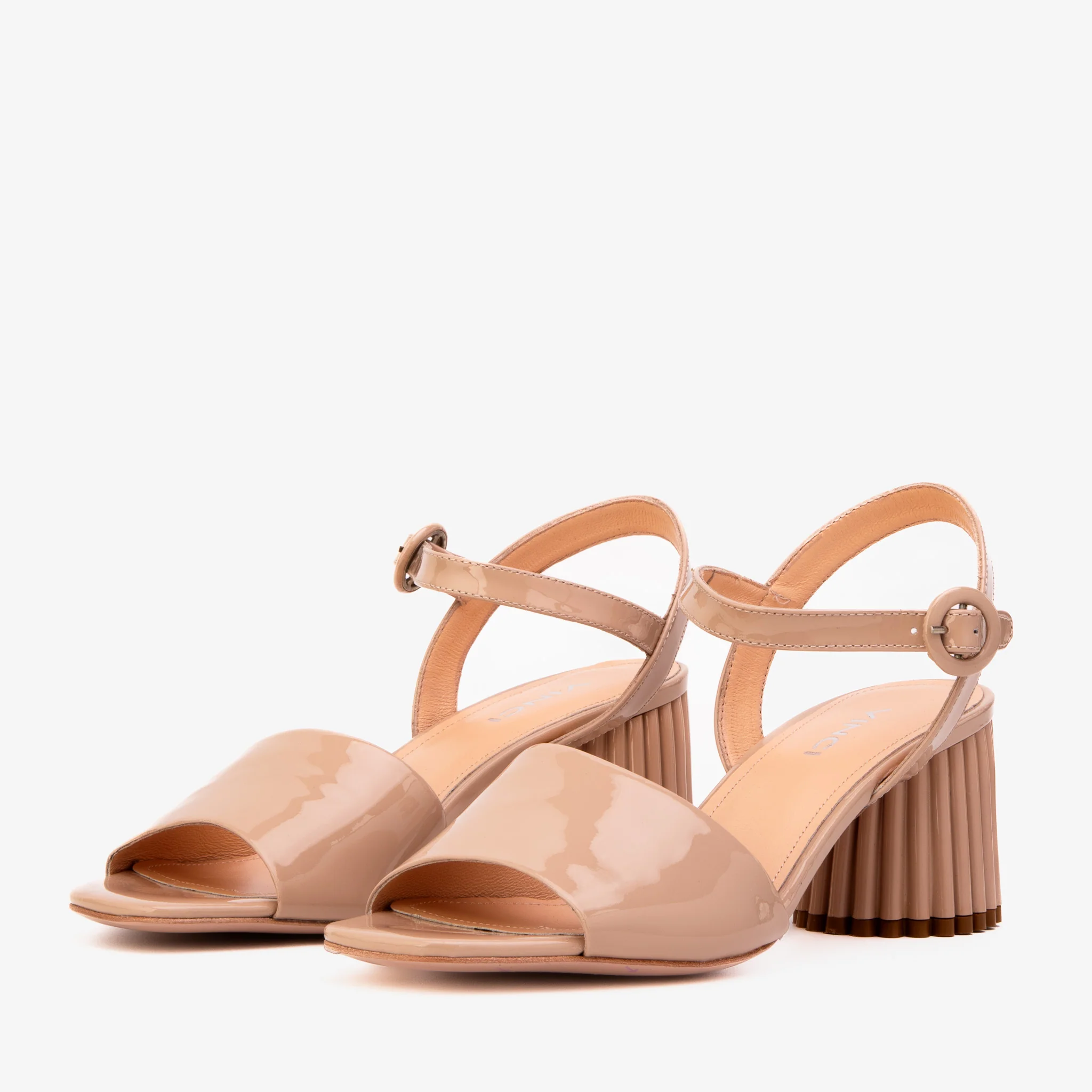 The Bamba Cream Patent Leather Women Sandal - Image 3