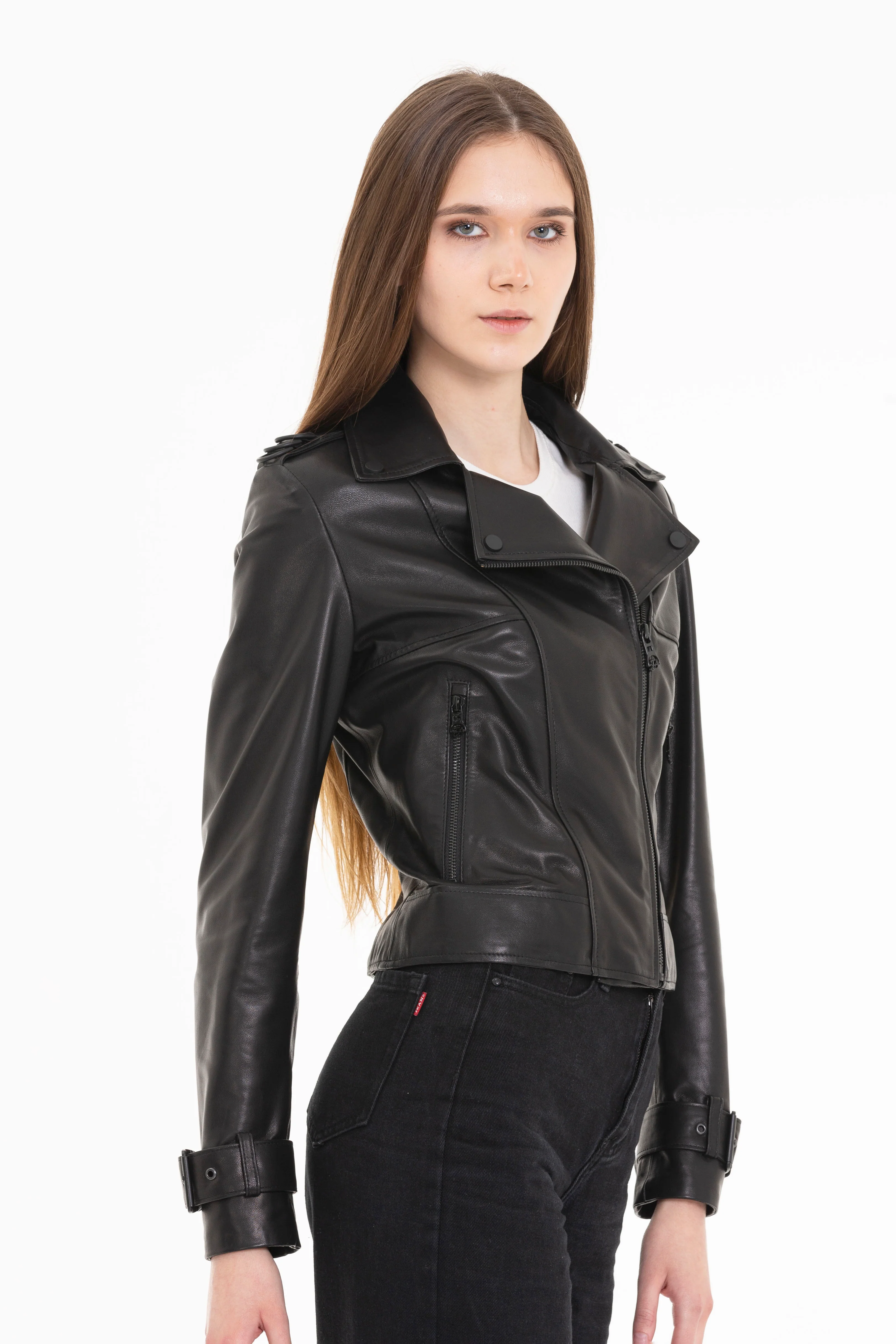 The Baracana  Leather Women Jacket - Image 3