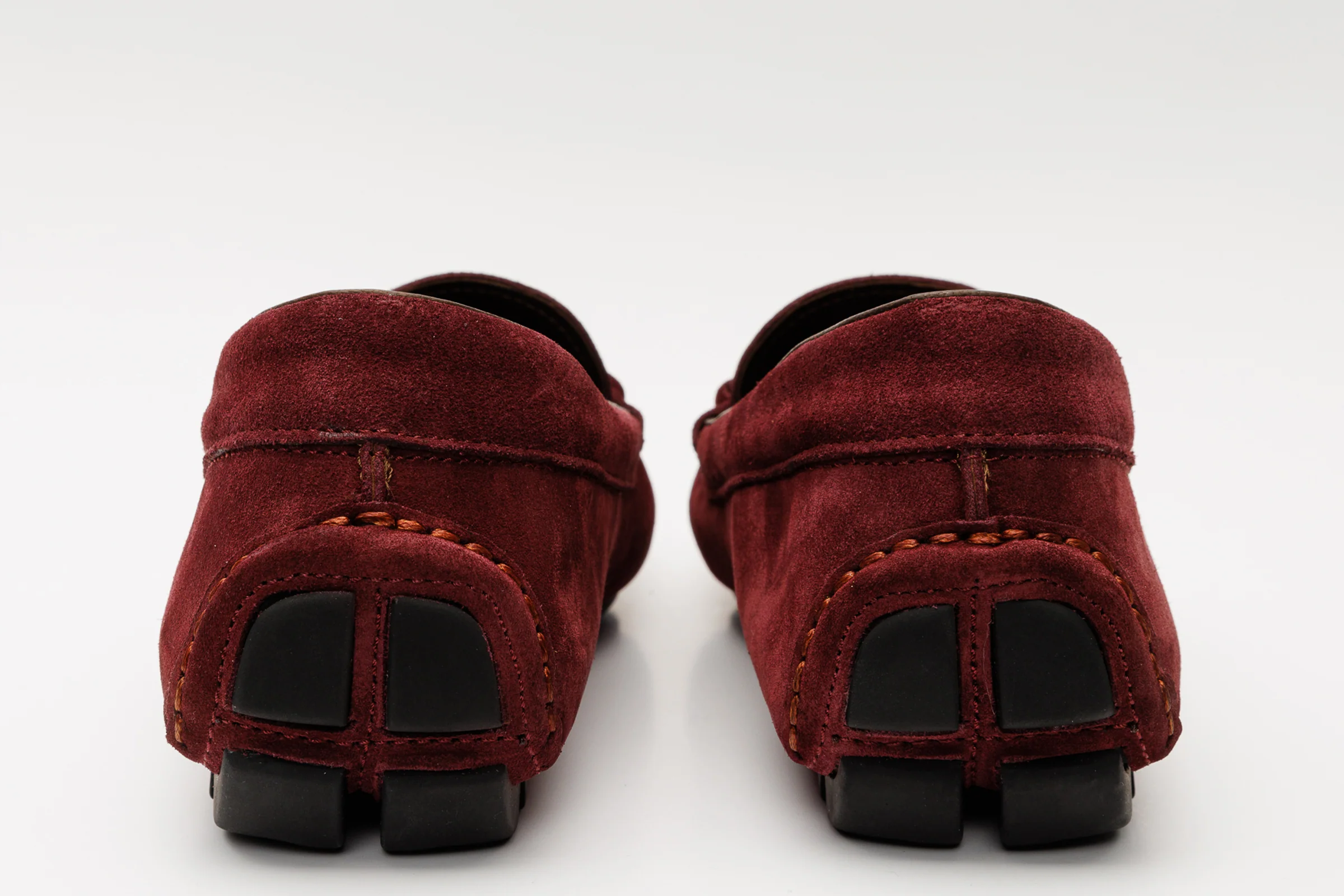 The Bari Burgundy Suede Leather Bit Drive Loafer Men Shoe - Image 5