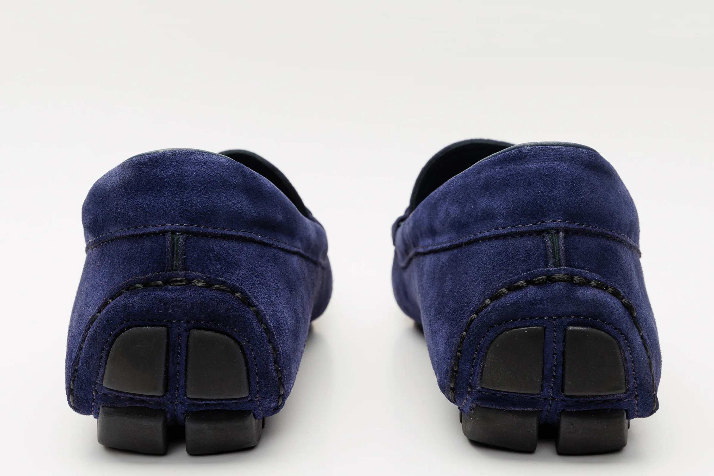 The Bari Navy Blue Suede Leather Bit Drive Loafer Men Shoe - Image 5