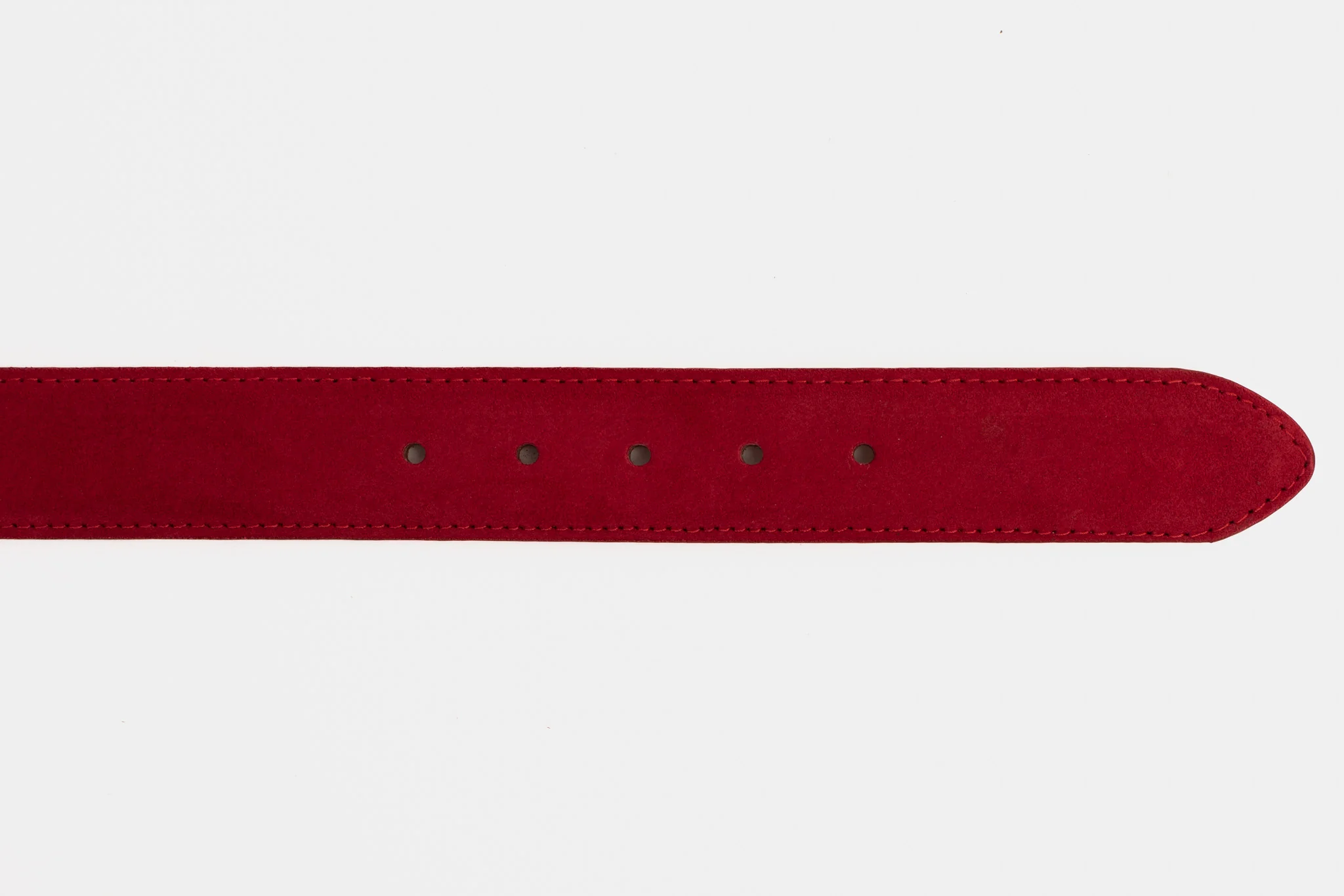 The Bari Red Suede Leather Belt - Image 5