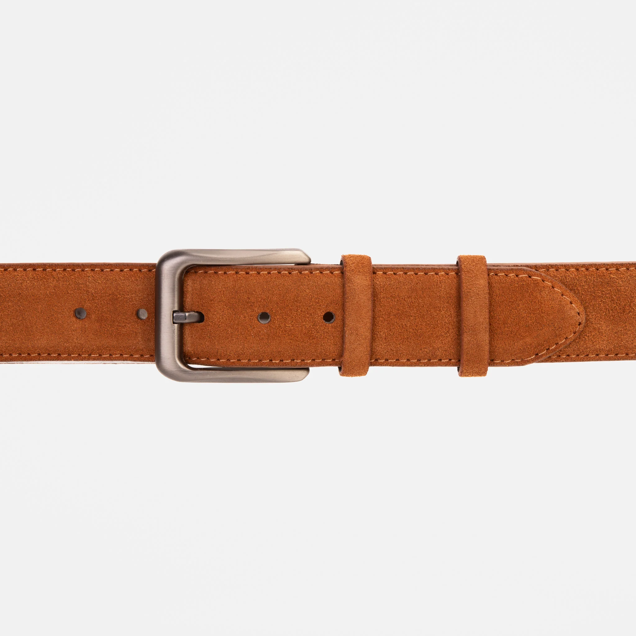 The Bari Tan Suede Leather Belt - Image 2