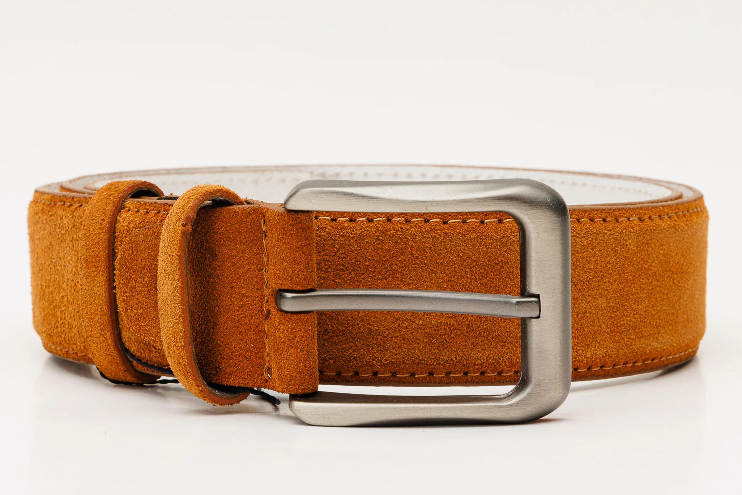 The Bari Tan Suede Leather Belt - Image 6
