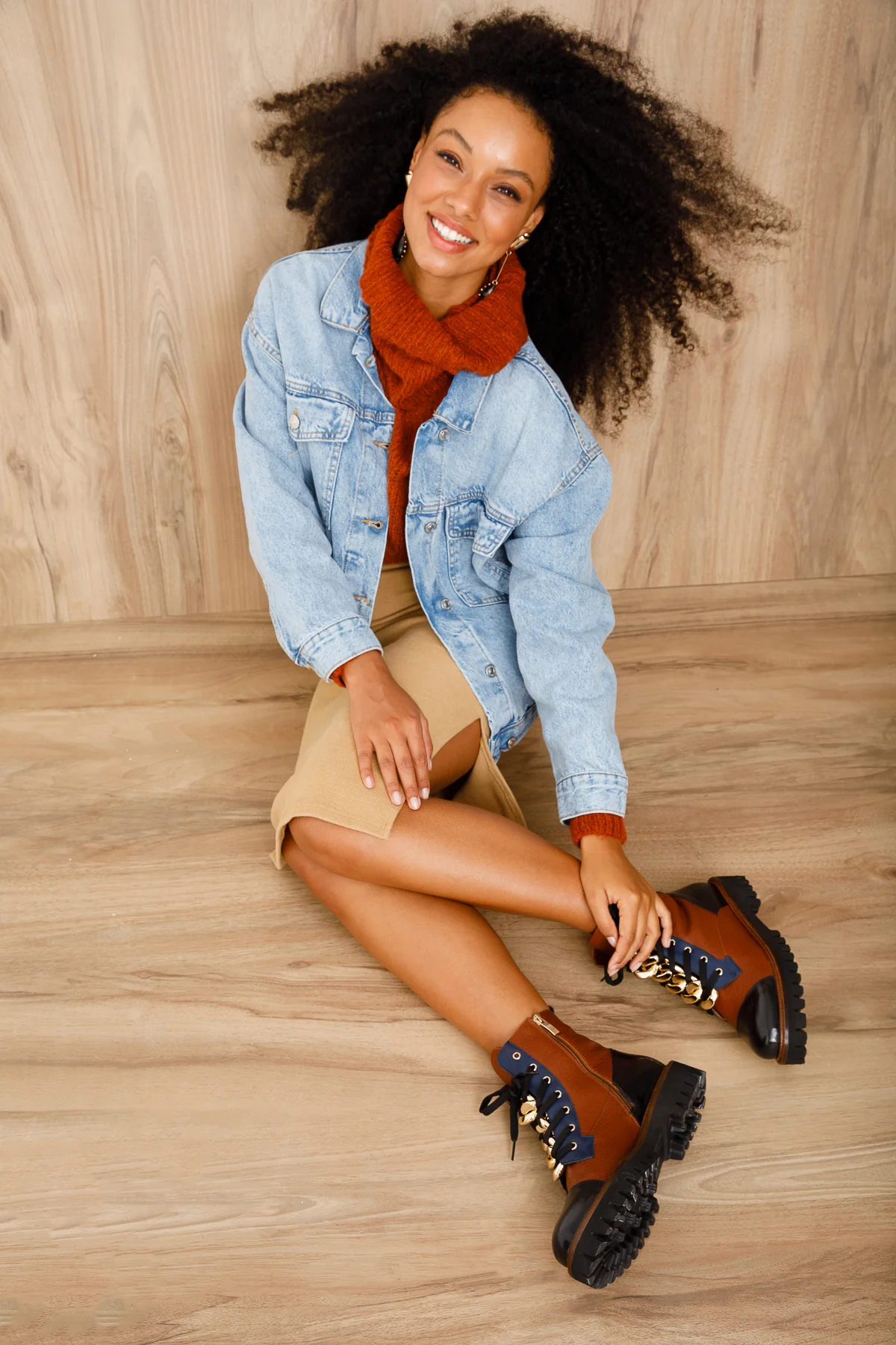 The Belgrad Brown Leather Lace-Up Ankle Women Boot With a Side Zipper Final Sale! - Image 12