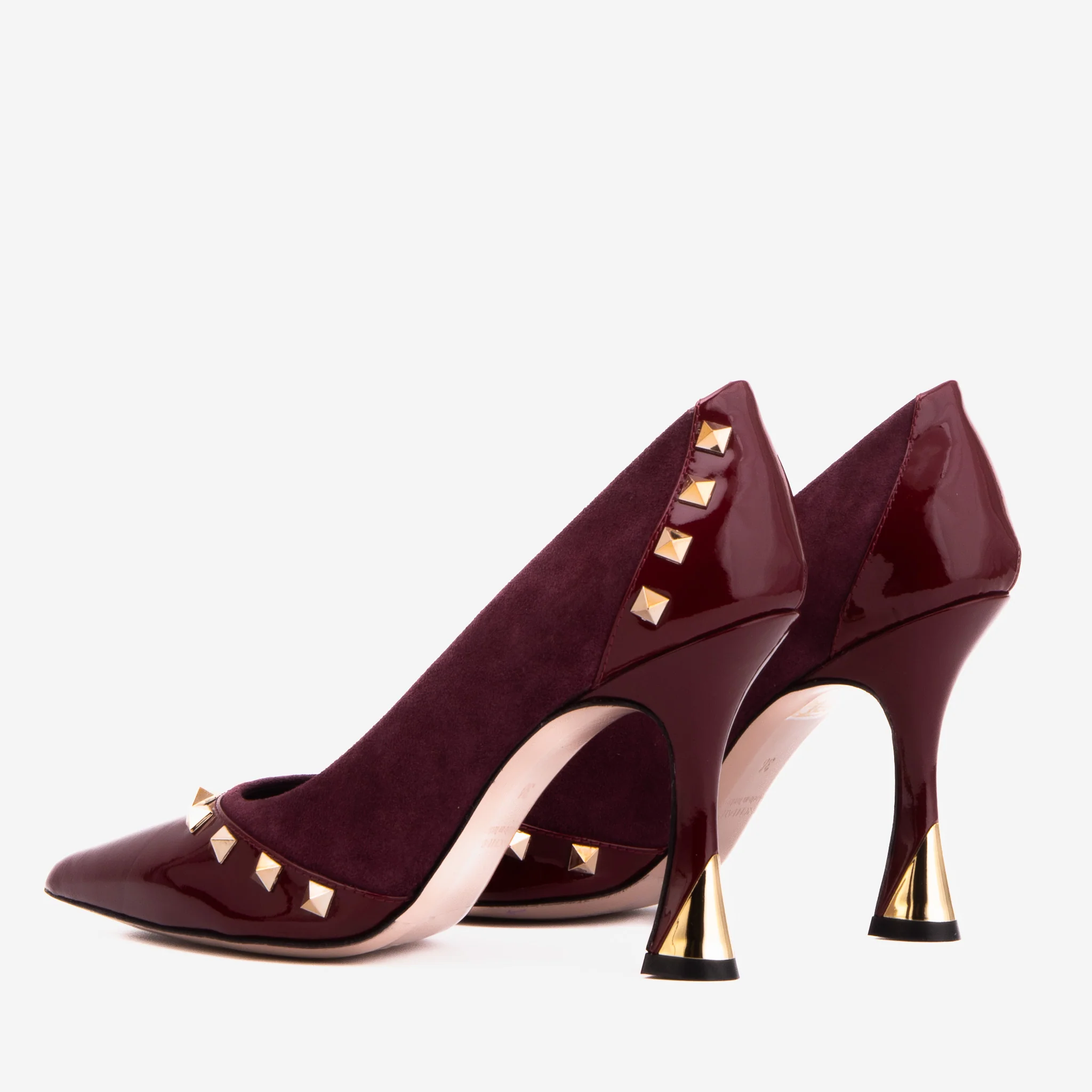 The Bella Vita Studded Burgundy Leather Pump Women Shoe - Image 4