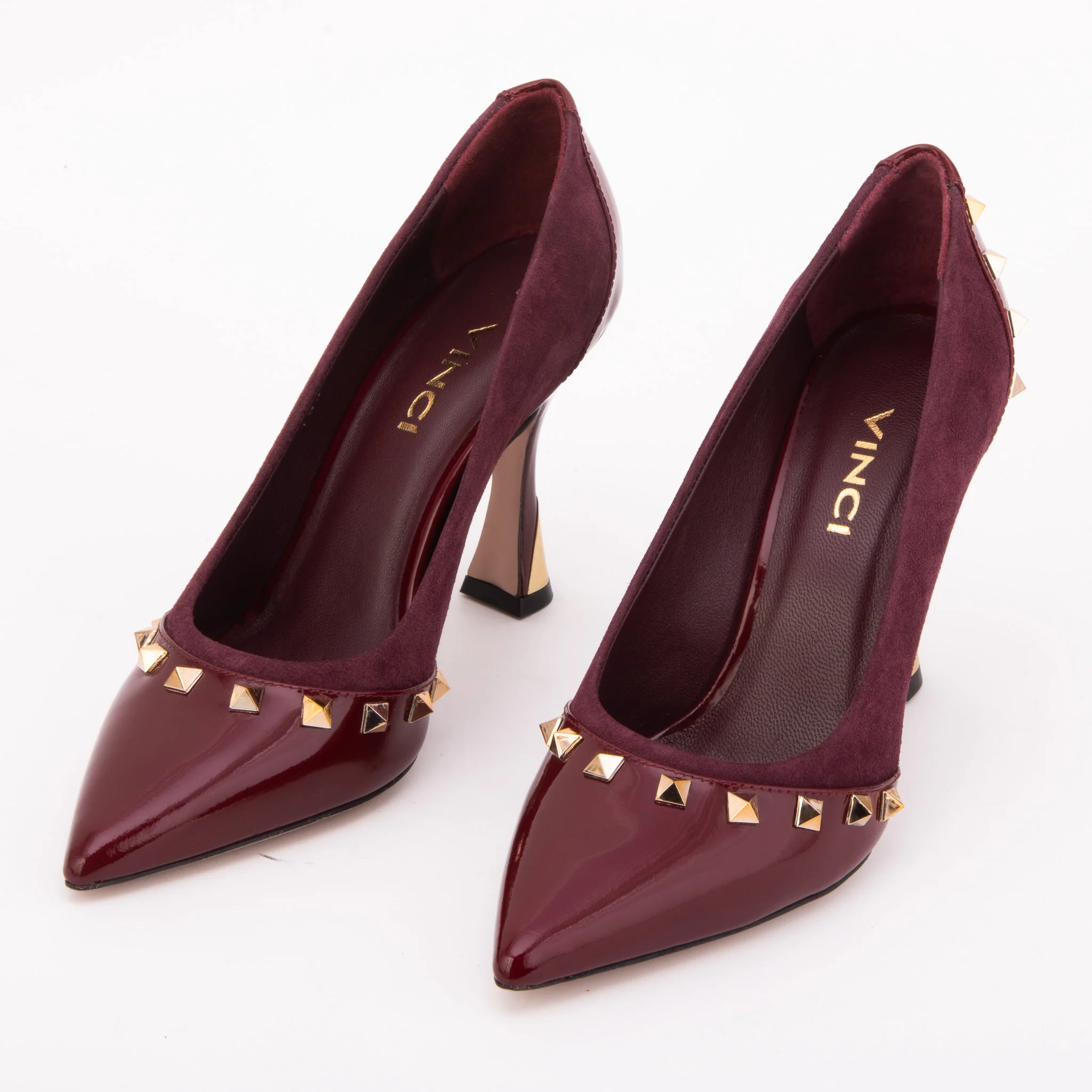 The Bella Vita Studded Burgundy Leather Pump Women Shoe - Image 6