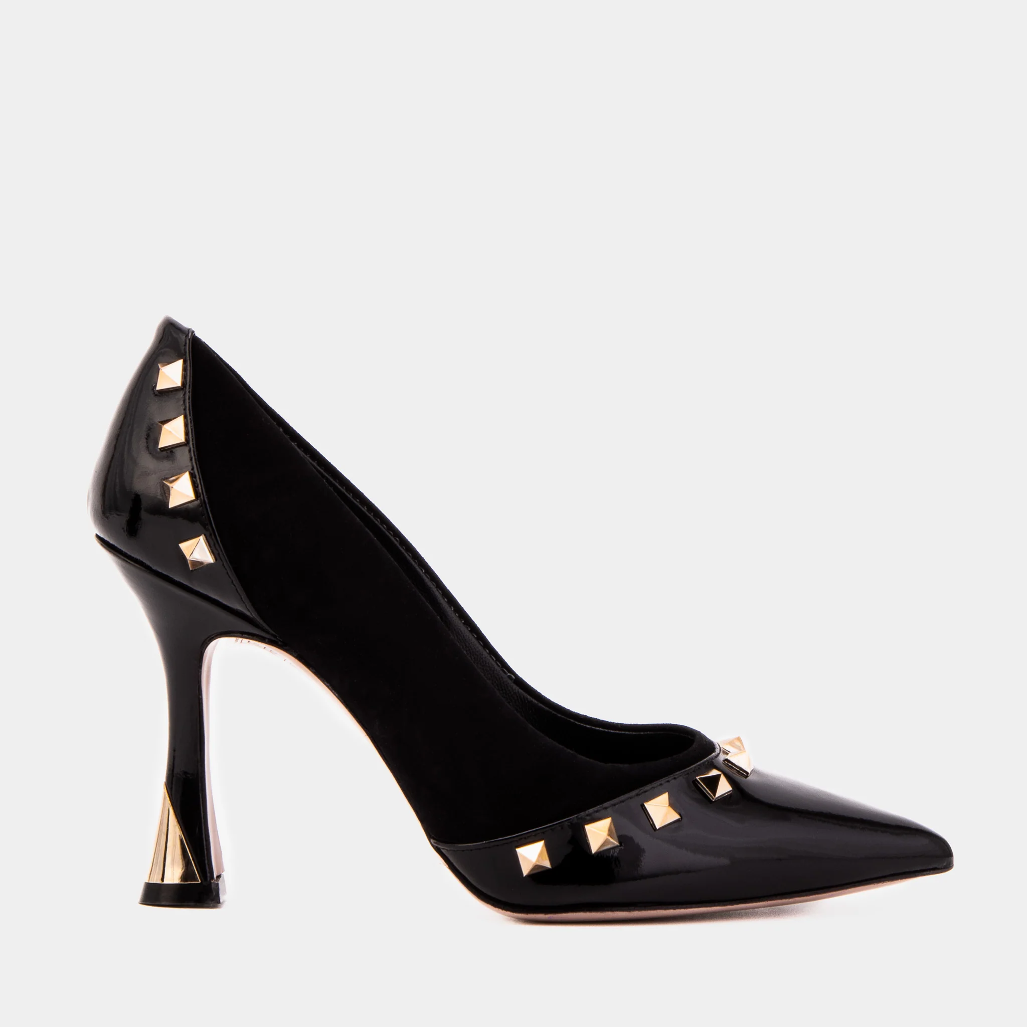 The Bella Vita Studded Black Leather Pump Women Shoe - Image 2