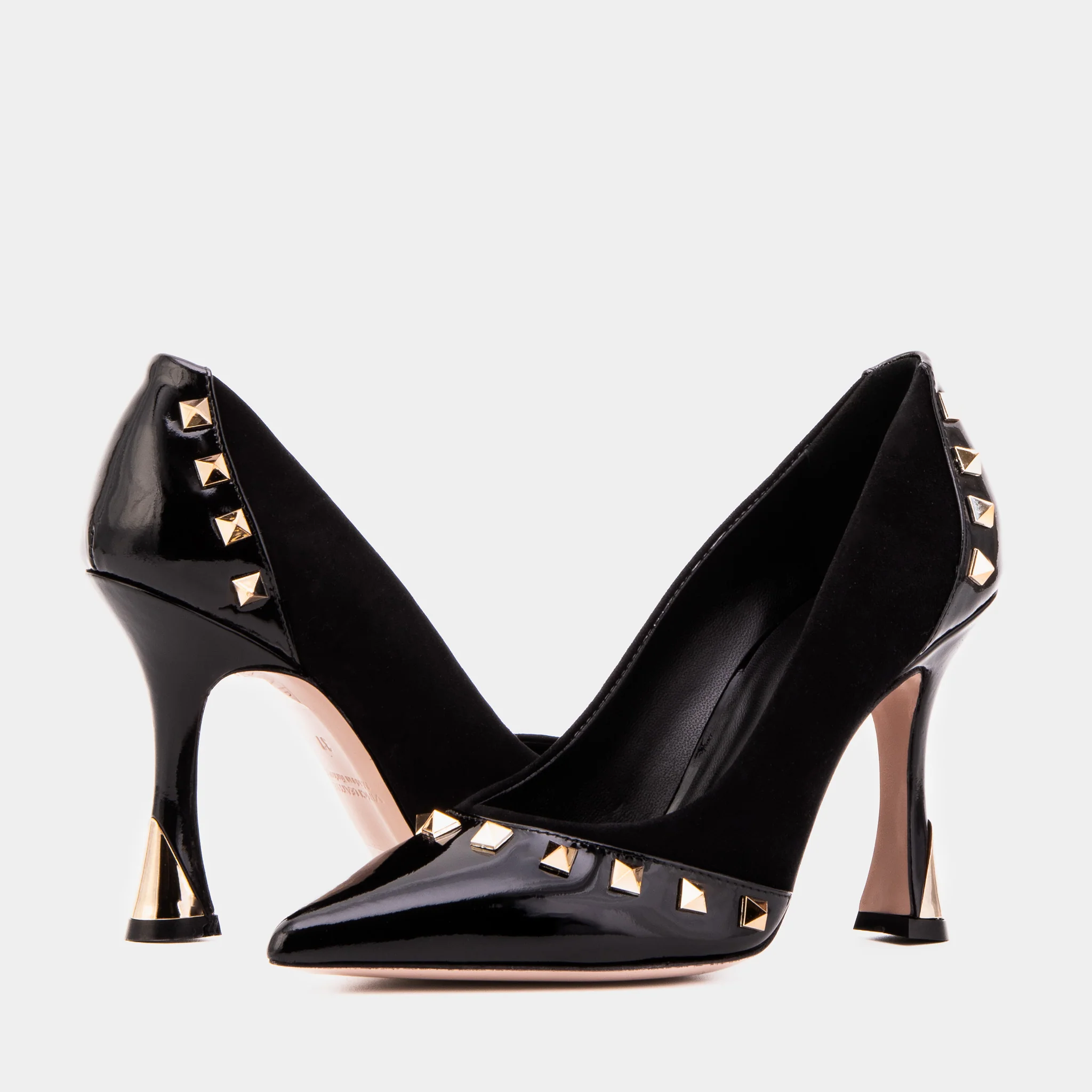 The Bella Vita Studded Black Leather Pump Women Shoe - Image 5