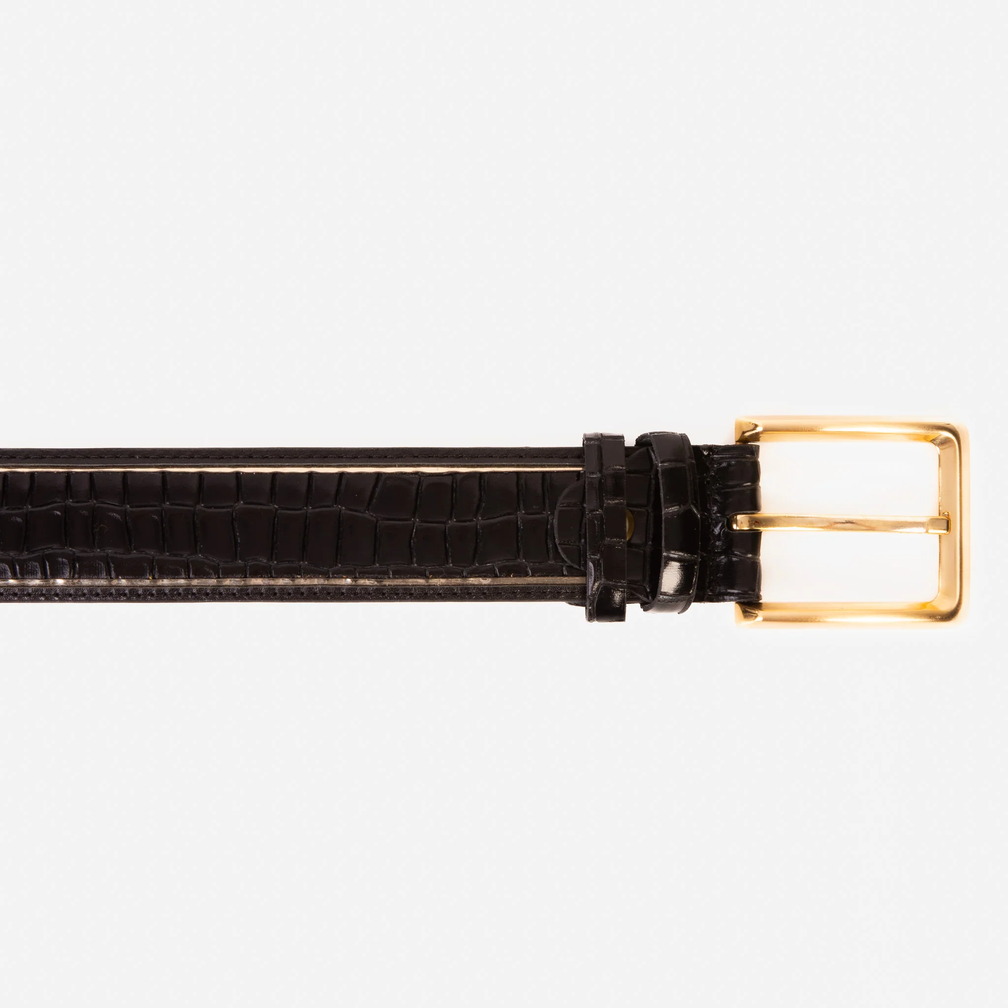The Bellagio Black & Gold Leather Belt - Image 5