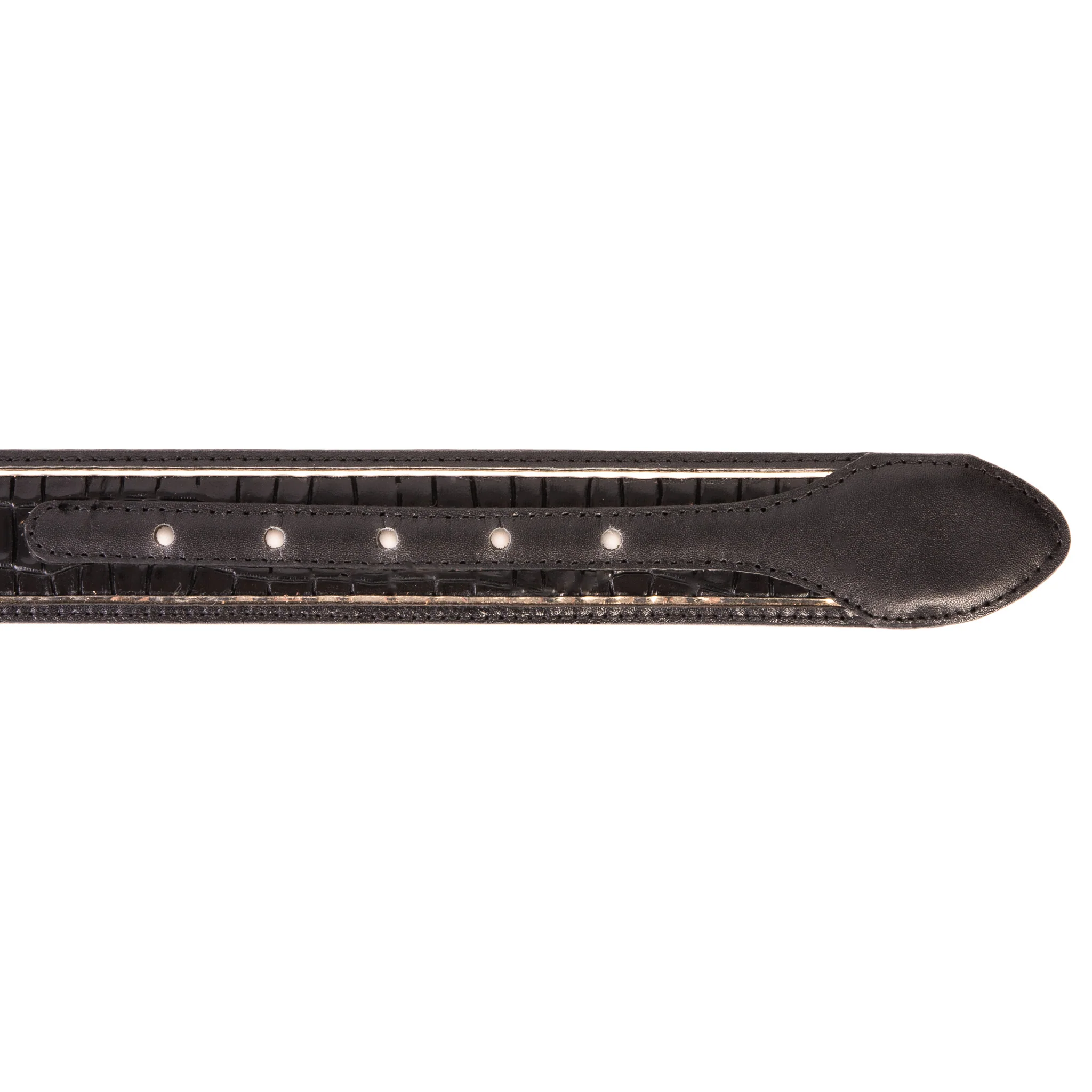 The Bellagio Black & Gold Leather Belt - Image 6