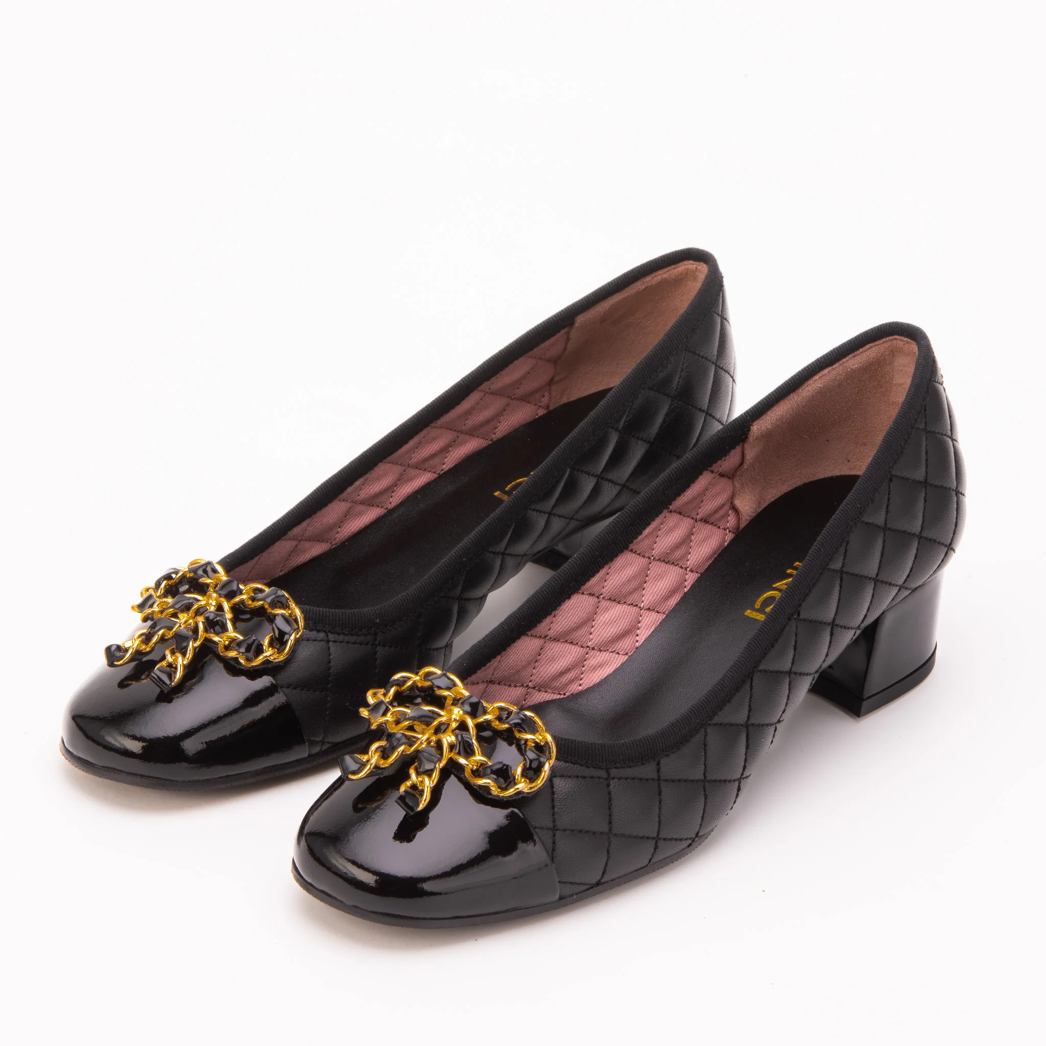 The Bellarose Black Quilted Leather Women Heel - Image 6