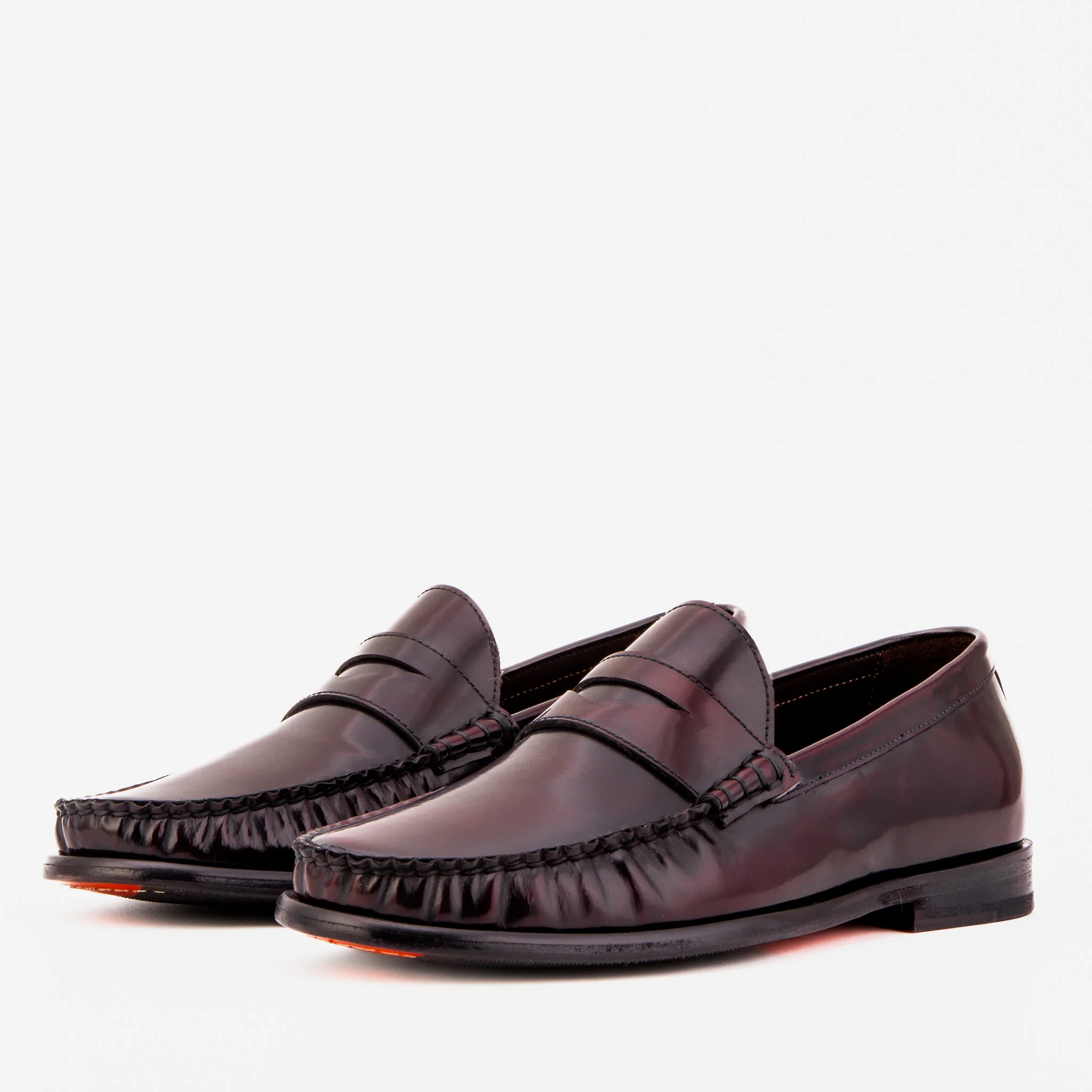 The Belmont Burgundy Polished Leather Men Loafer - Image 2