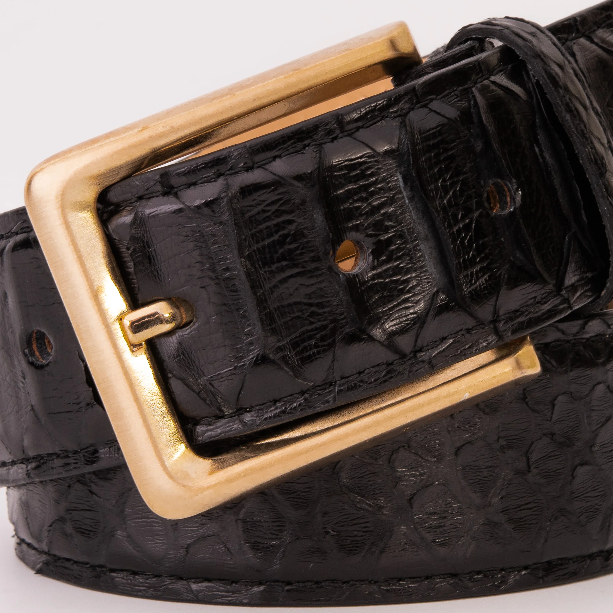 The Bethesda Black pythn Sneak Leather Belt - Image 3