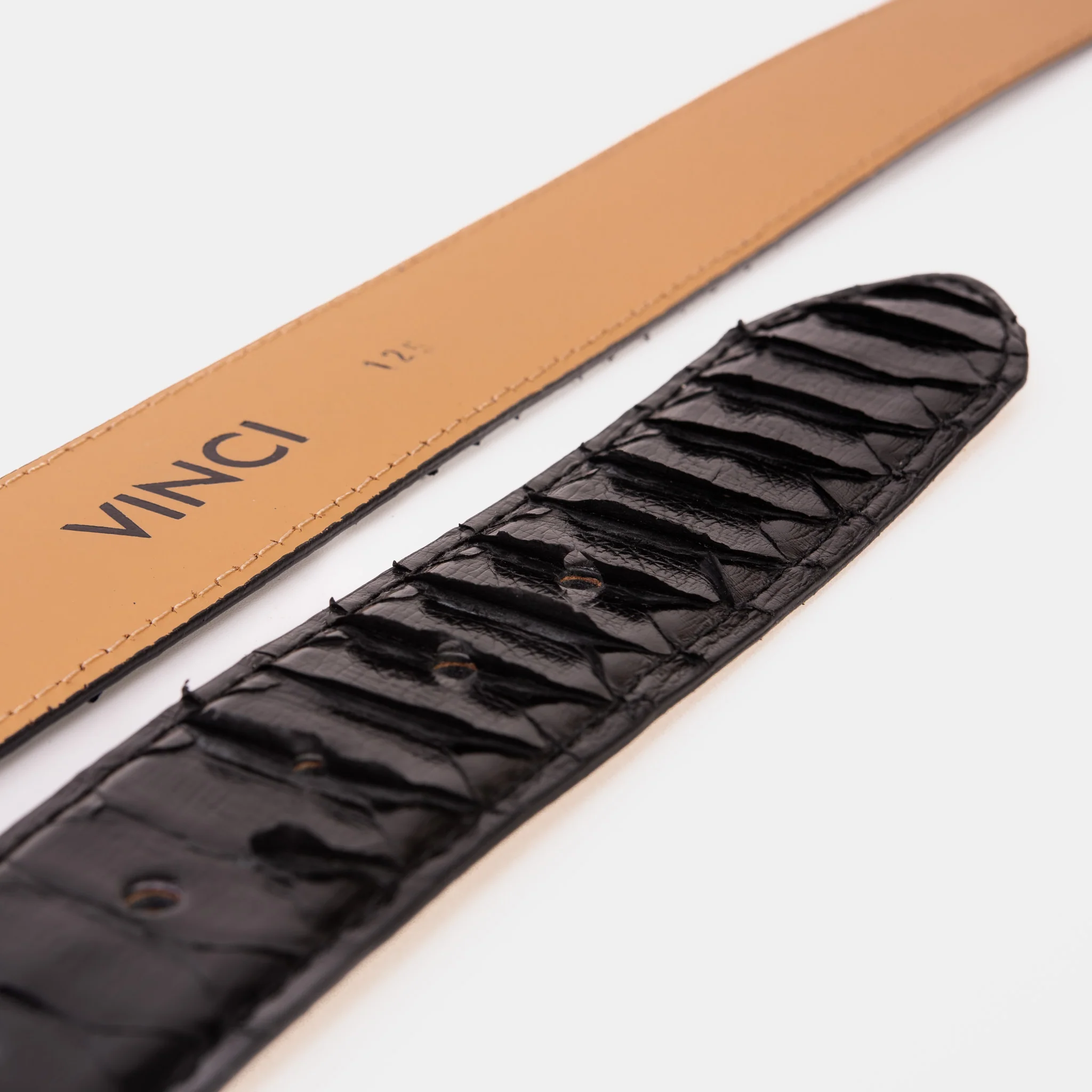 The Bethesda Black pythn Sneak Leather Belt - Image 4