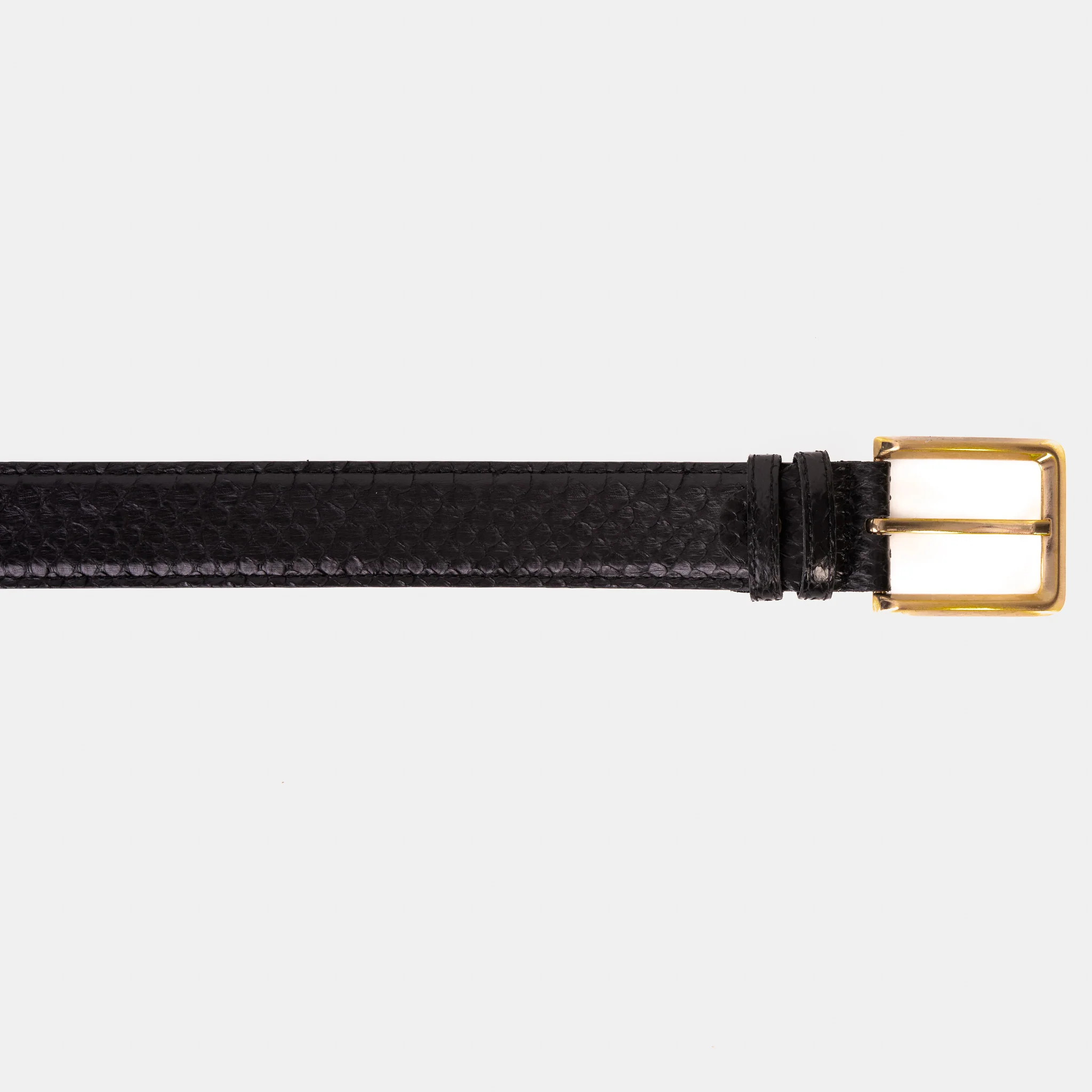 The Bethesda Black pythn Sneak Leather Belt - Image 5