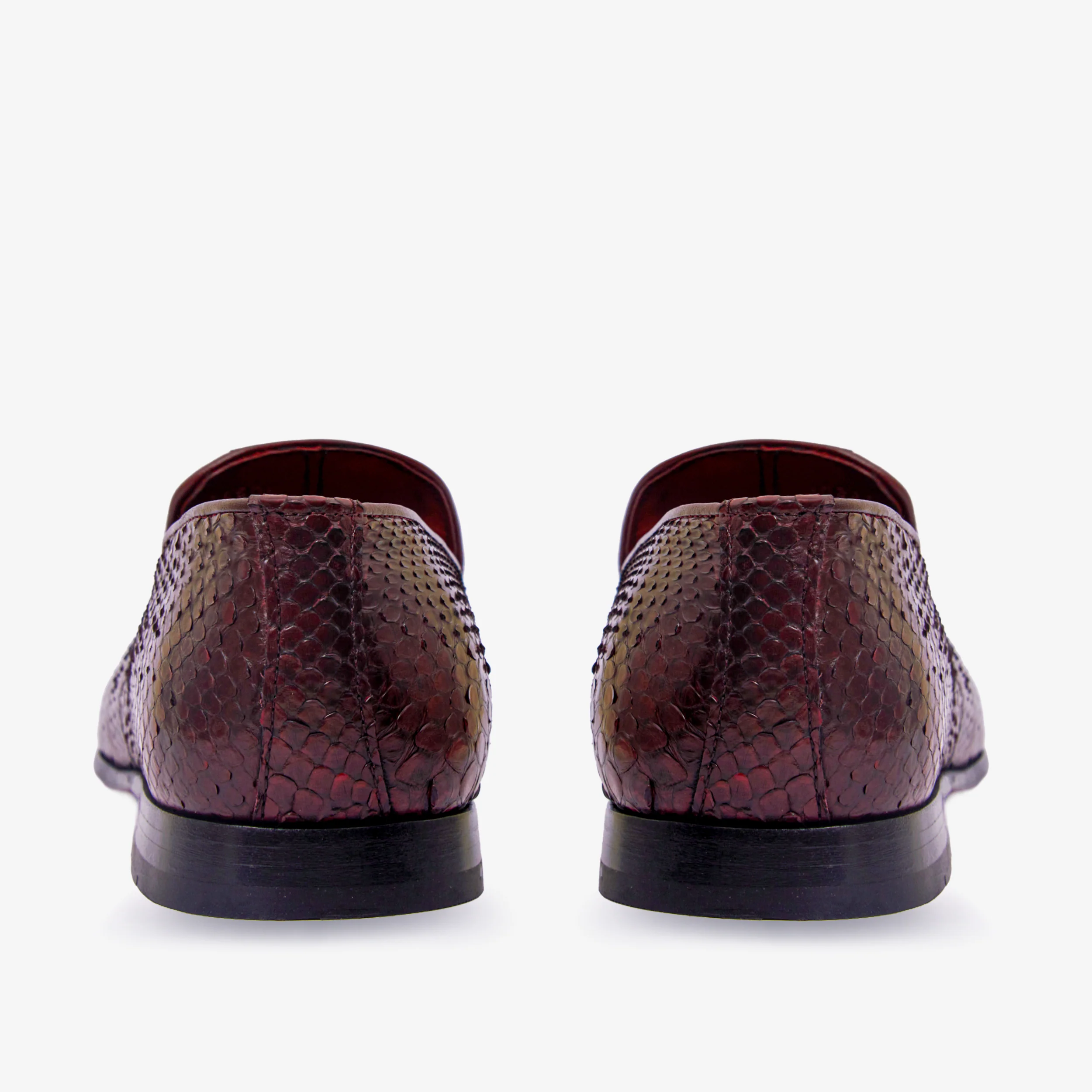 The Bethesda Burgundy Pyhtn Skin Leather Tassel Loafer Men Shoe - Image 4