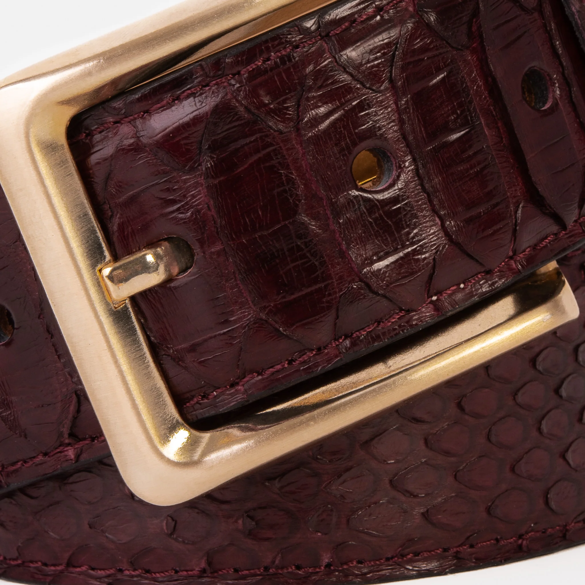 The Bethesda Burgundy pythn Sneak Leather Belt - Image 3