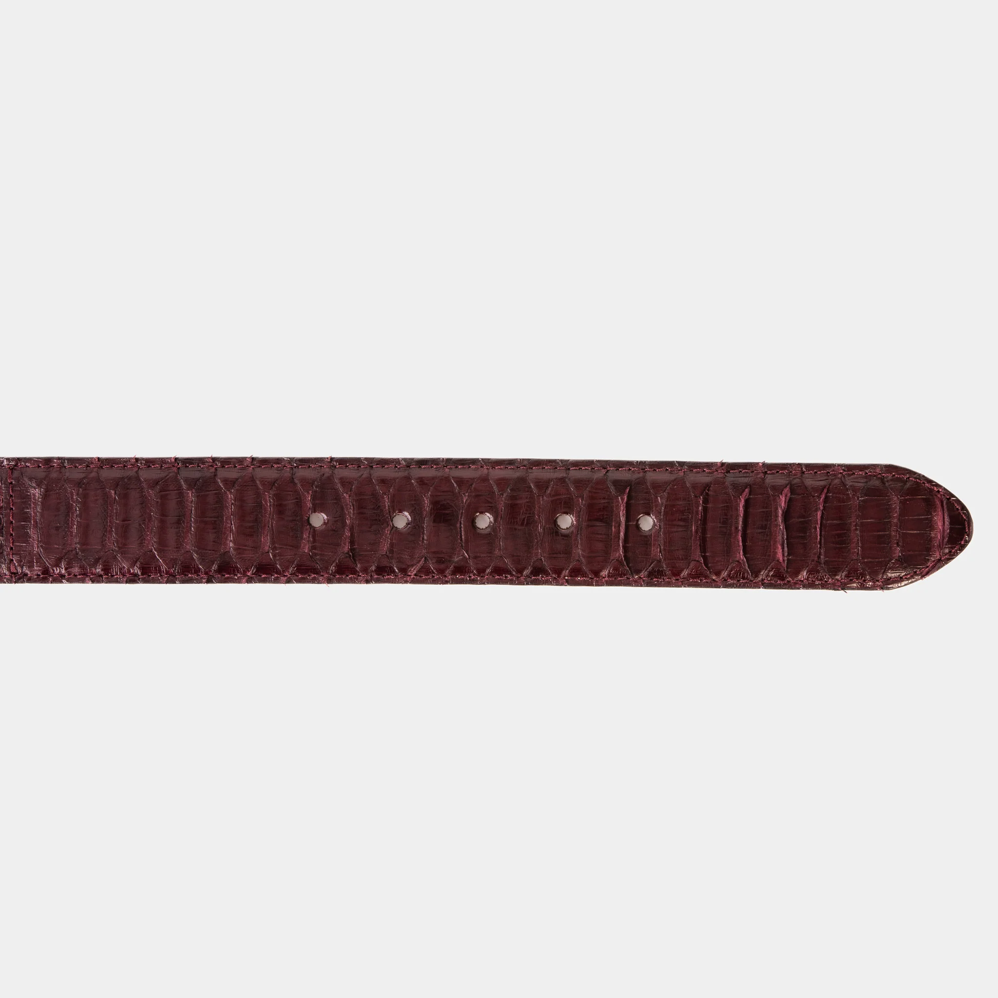 The Bethesda Burgundy pythn Sneak Leather Belt - Image 5