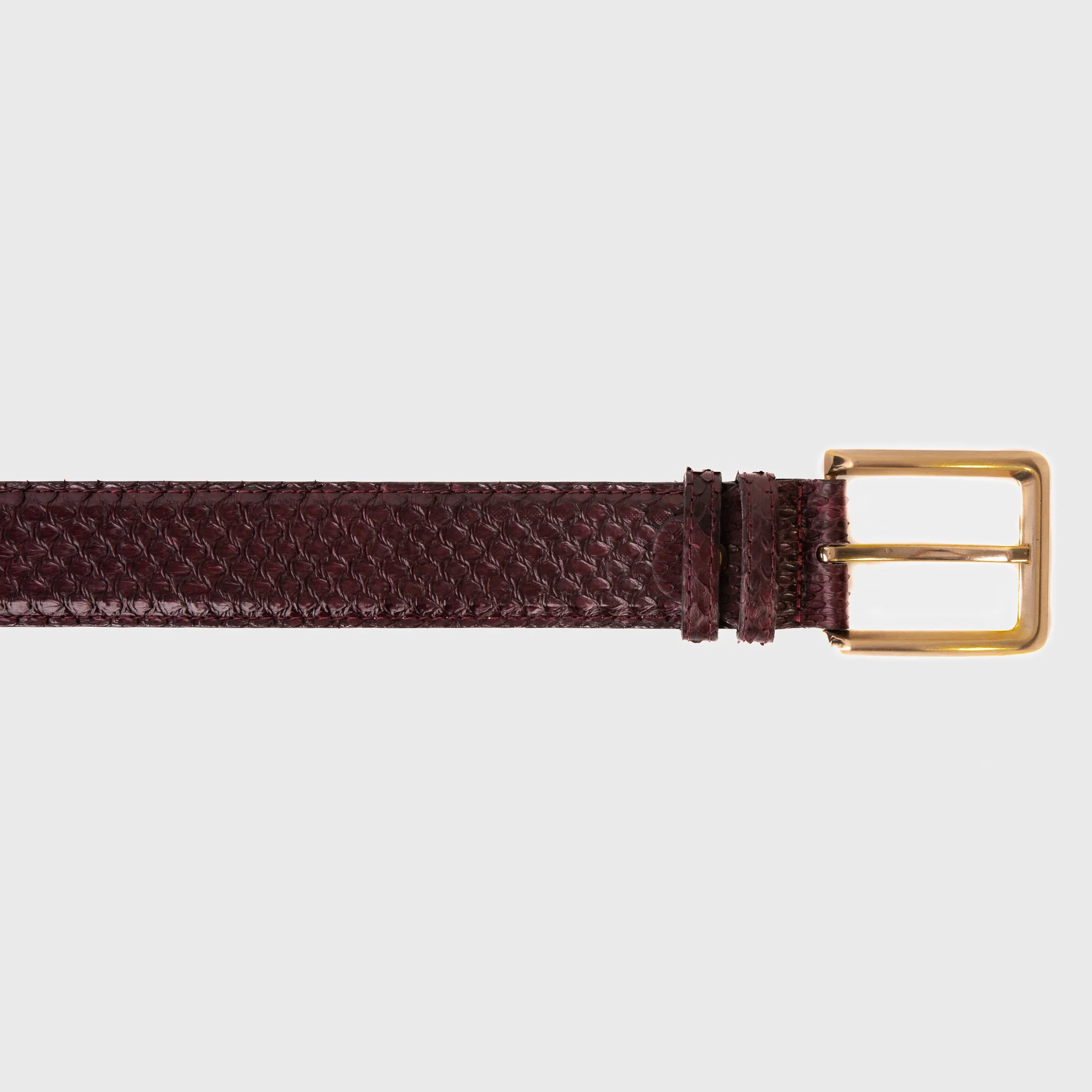 The Bethesda Burgundy pythn Sneak Leather Belt - Image 6