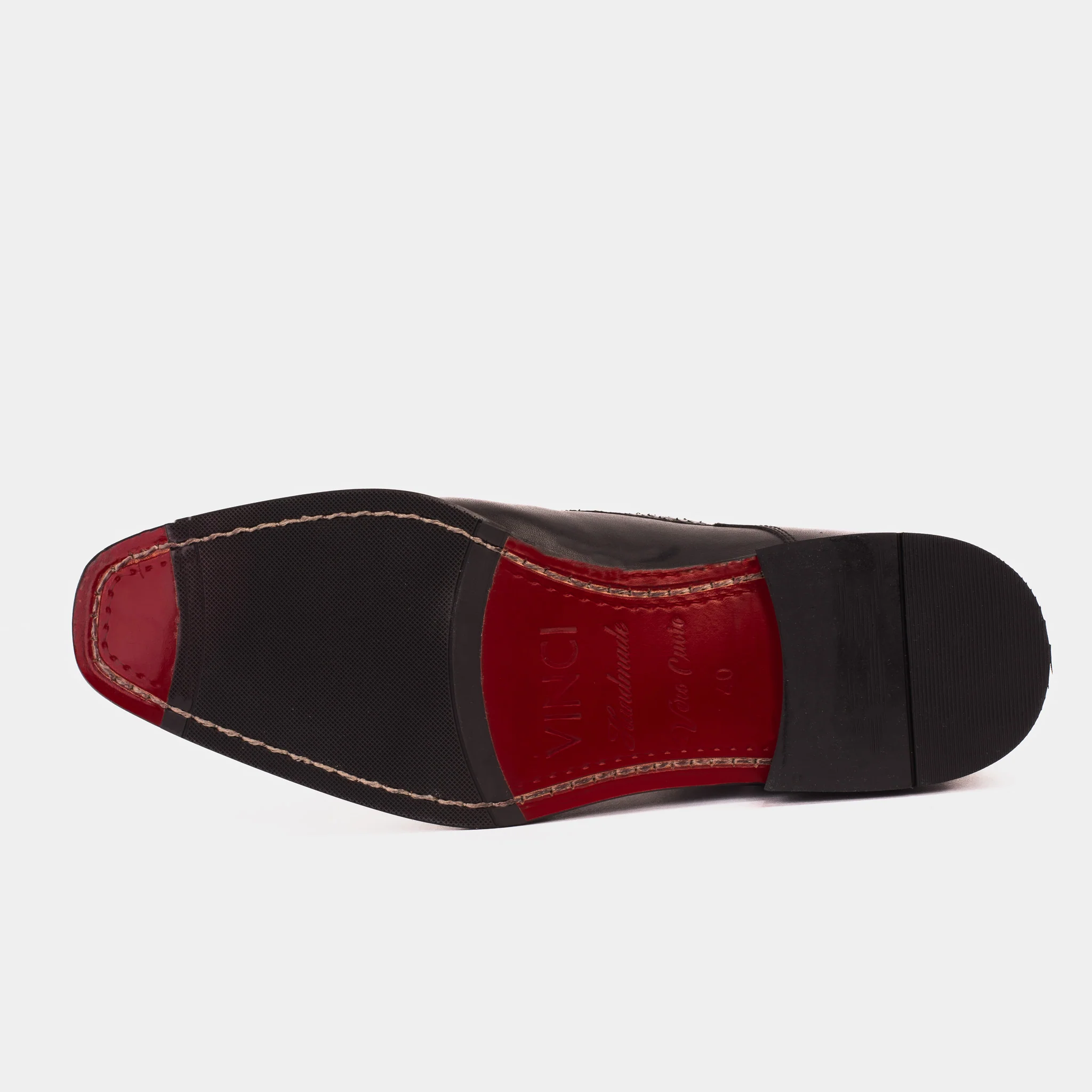 The Bishkek Black Leather Cap Toe Double Monk Strap Men Shoe - Image 6