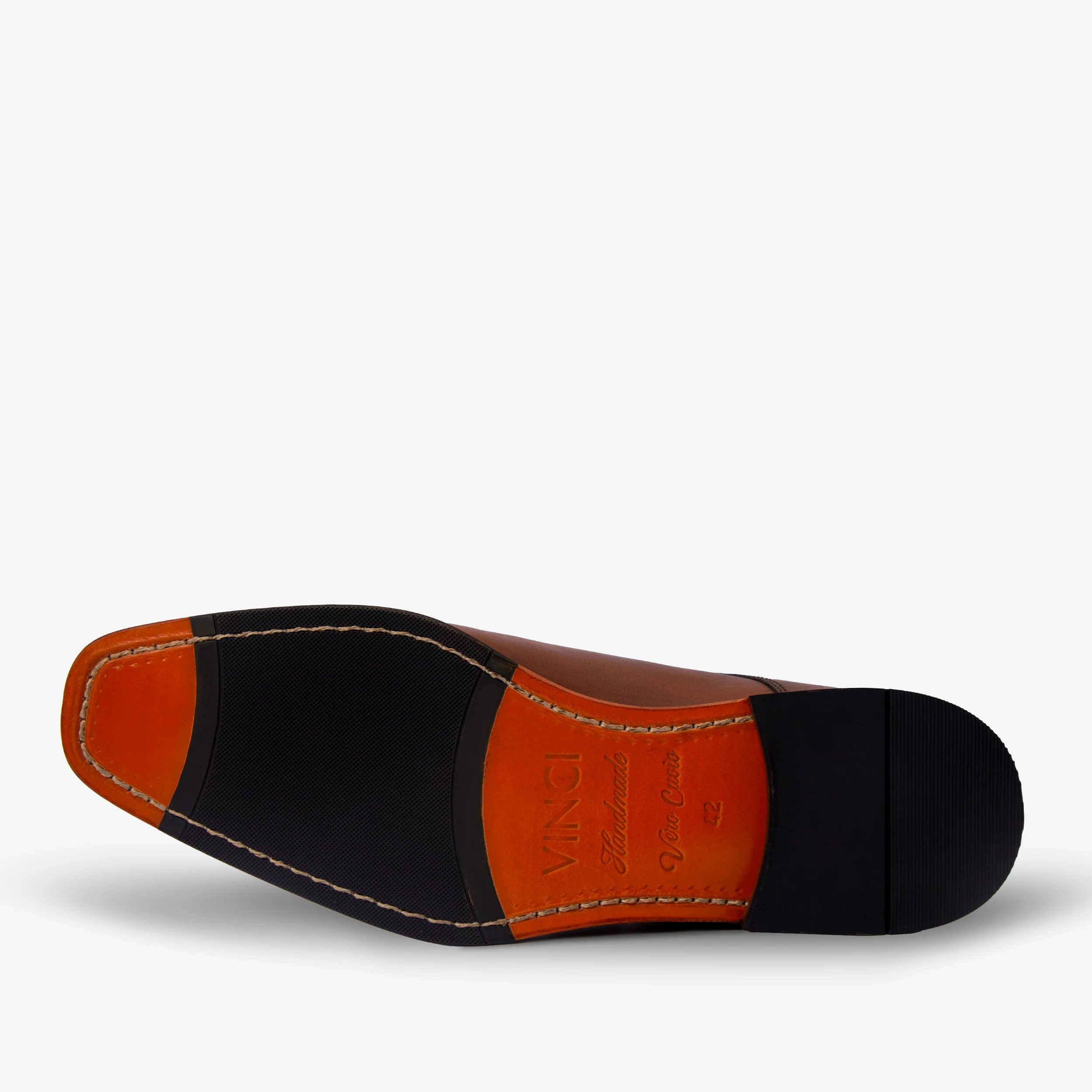 The Bishkek Tan Leather Cap Toe Double Monk Strap Men  Shoe - Image 5