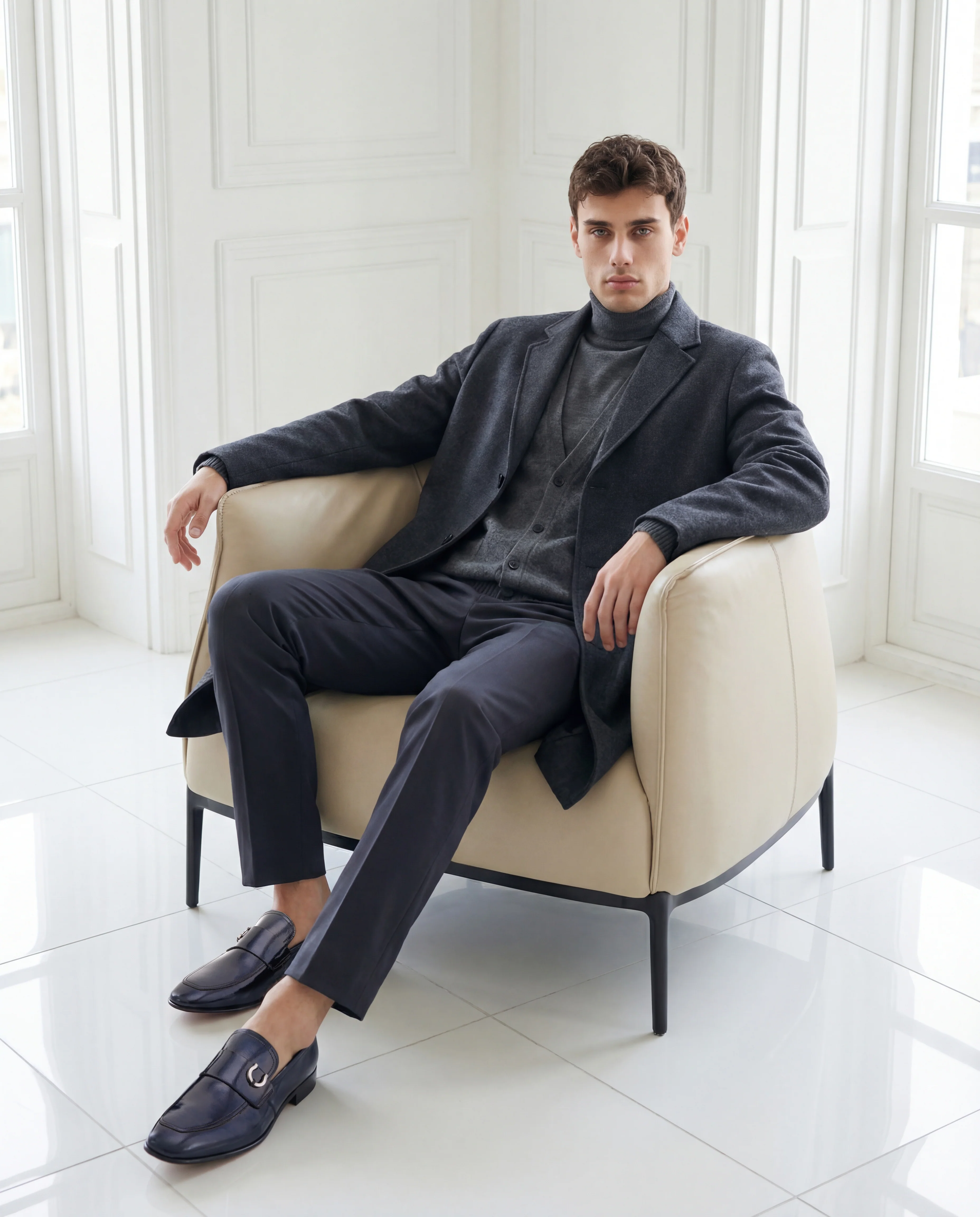 The Blackwell Navy Patent Bit Loafer Men Shoe - Image 9
