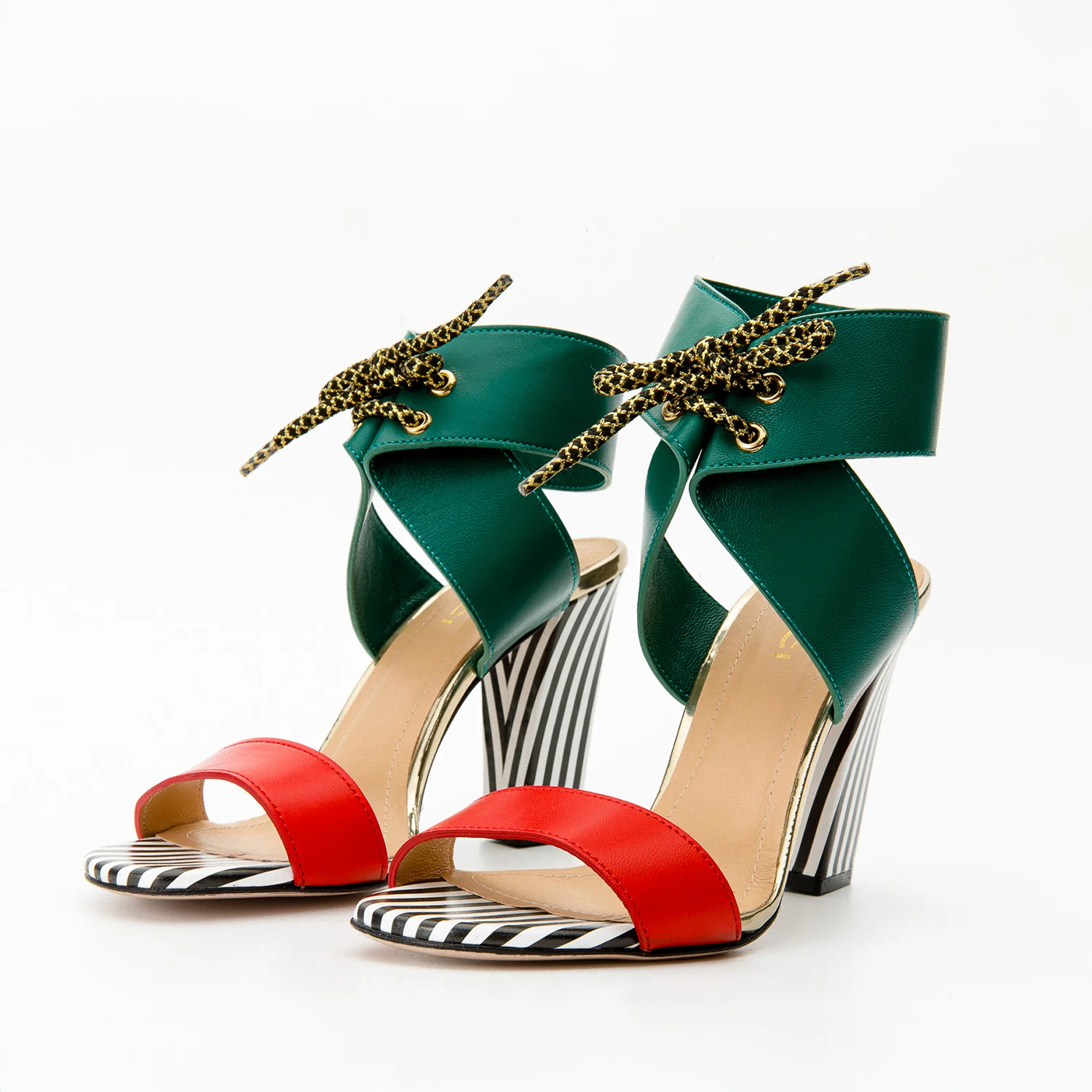 The Bloke Ankle Strap Multicolor Leather Women Sandal - Image 12