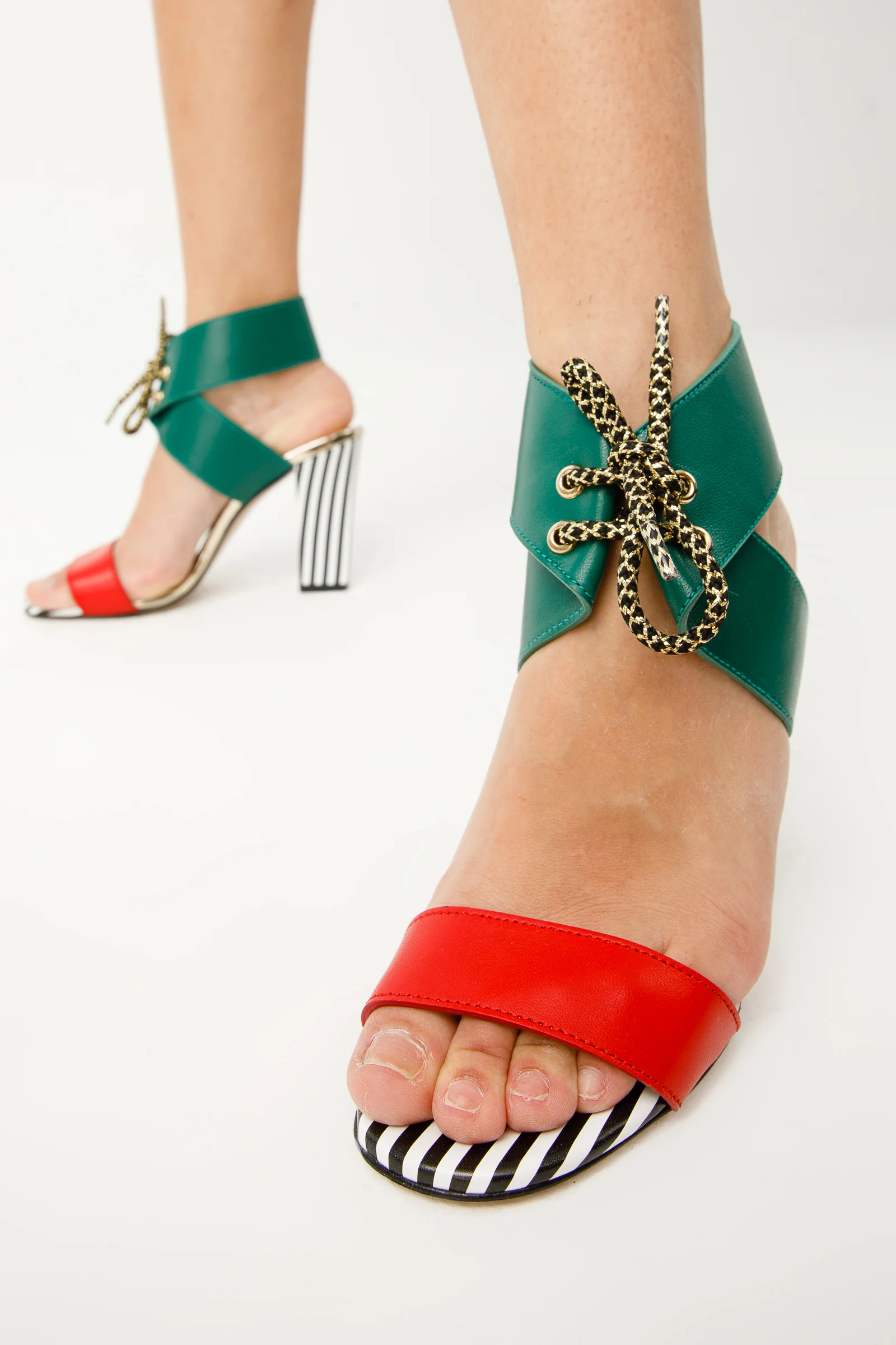The Bloke Ankle Strap Multicolor Leather Women Sandal - Image 13