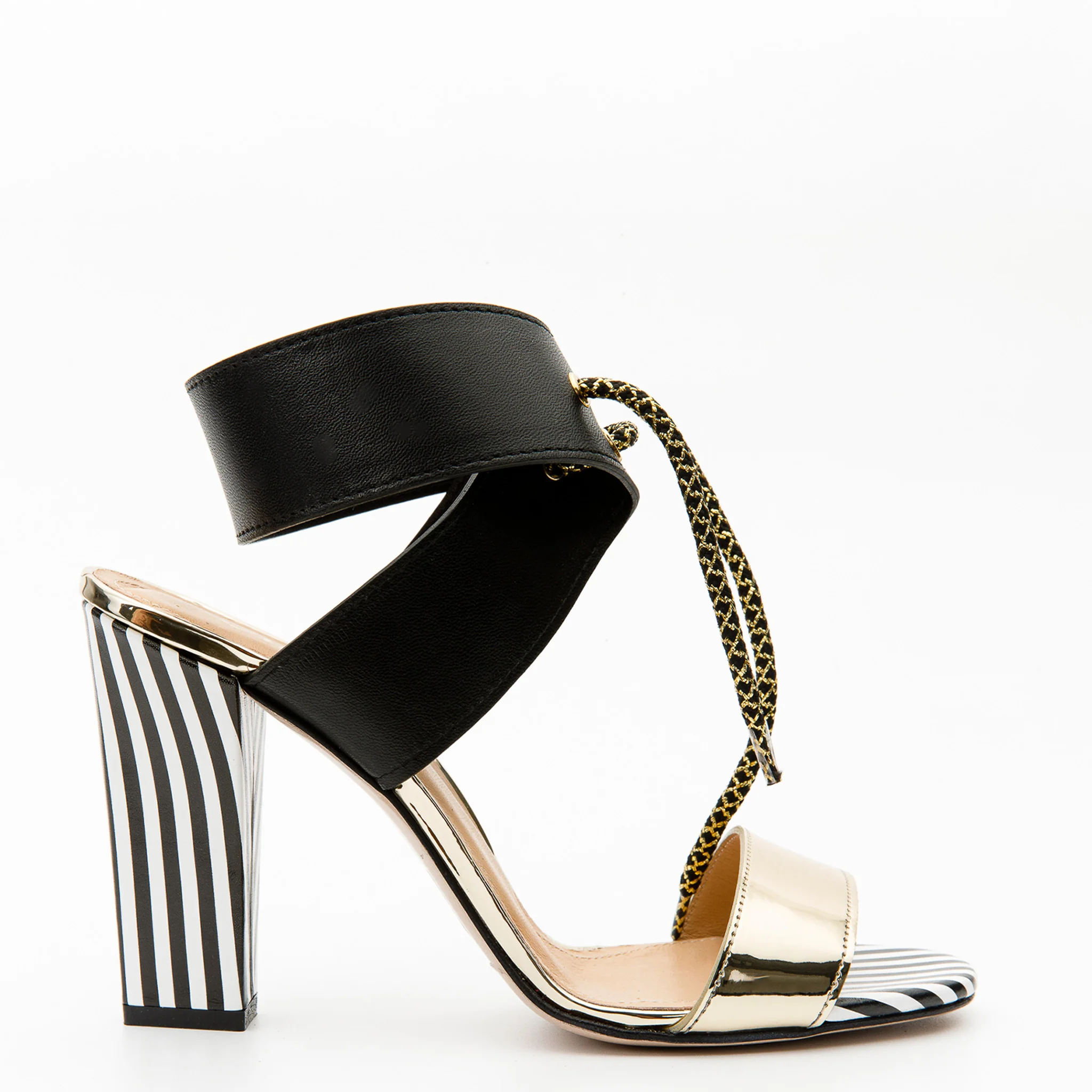 The Bloke Black Leather Ankle Strap Women Sandal - Image 2