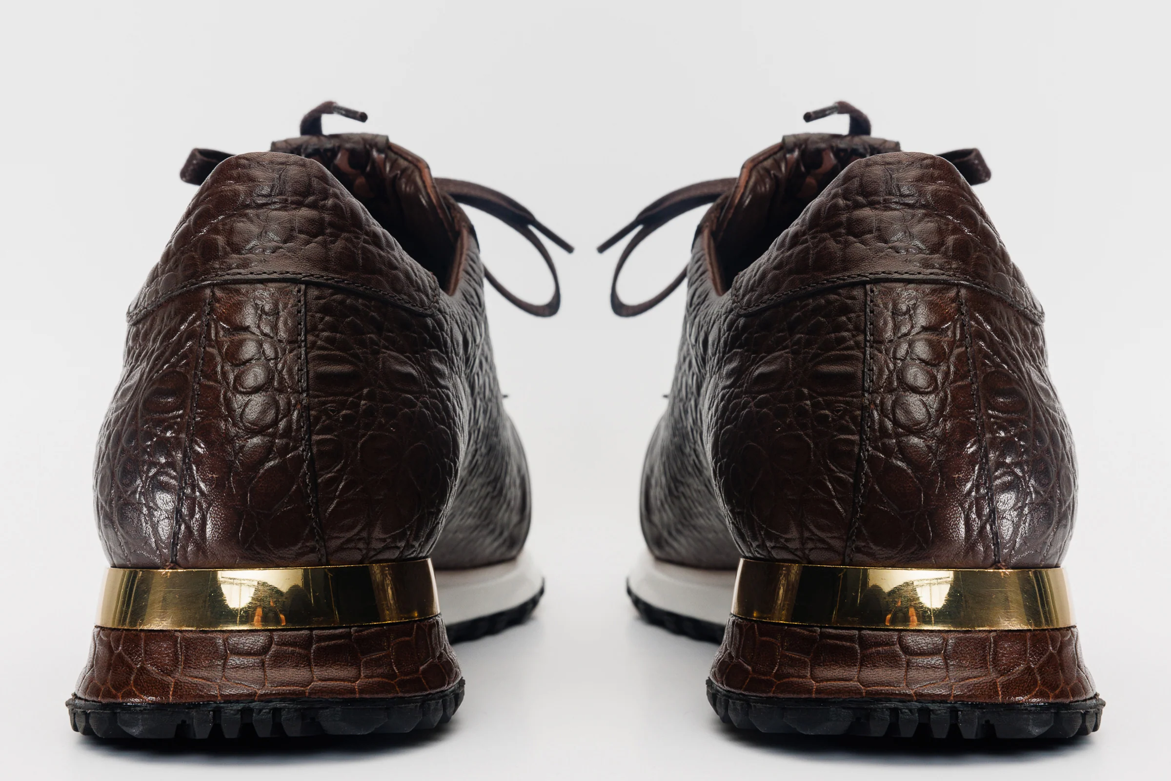 The Bomba Brown Crocodile Leather Men Sneaker - Image 4