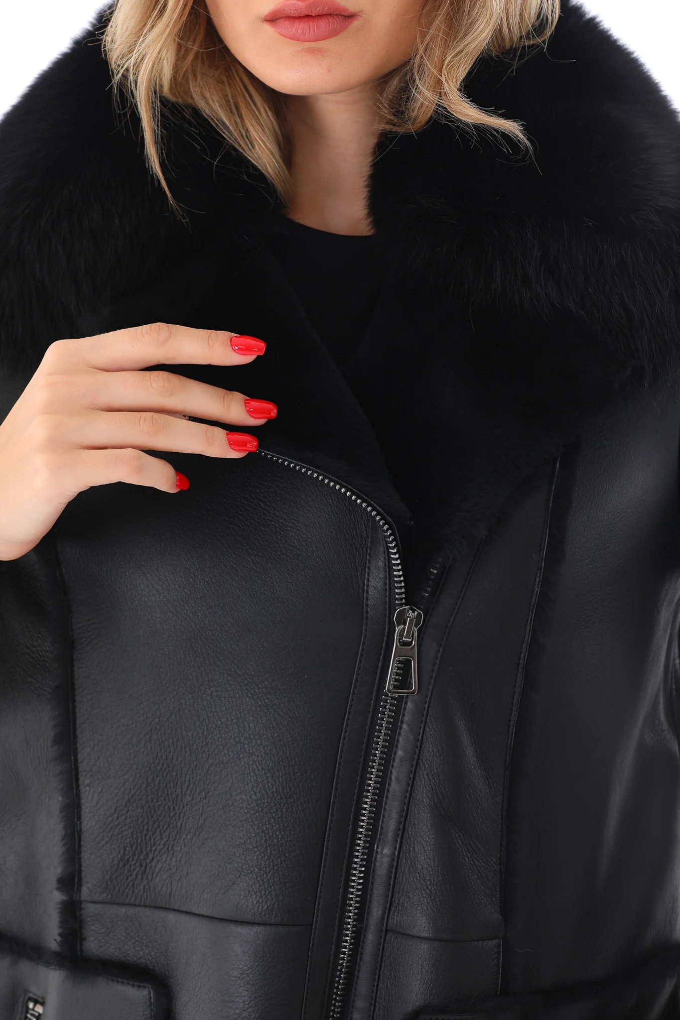 The Boreal Black Leather Women Jacket - Image 3