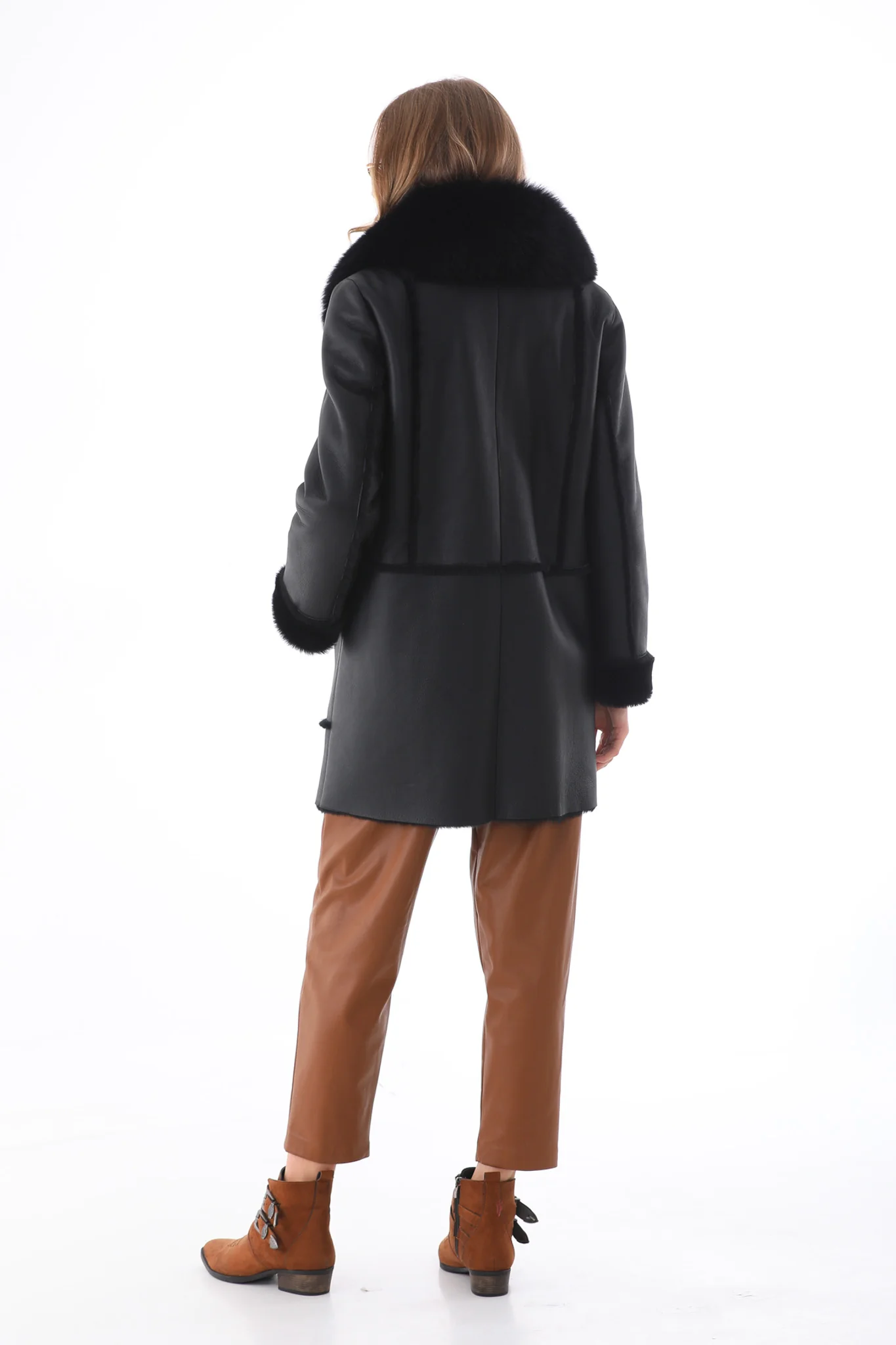 The Boreal Black Leather Women Jacket - Image 5