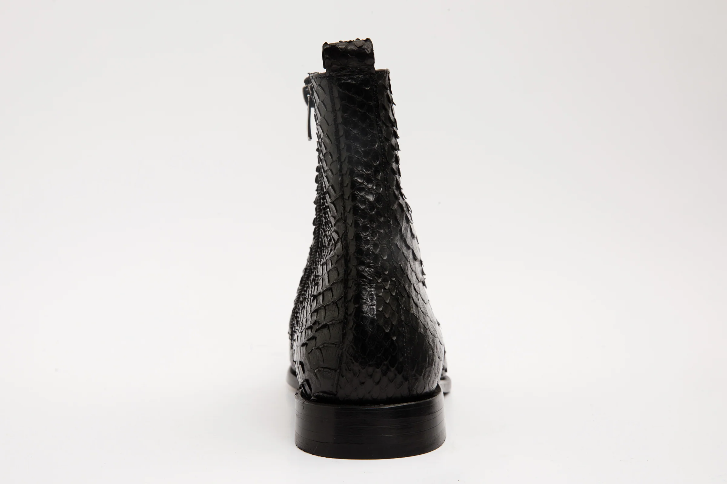 The Boss Black Pythn Snk Zip-Up Leather Men Boot Limited Edition - Image 8