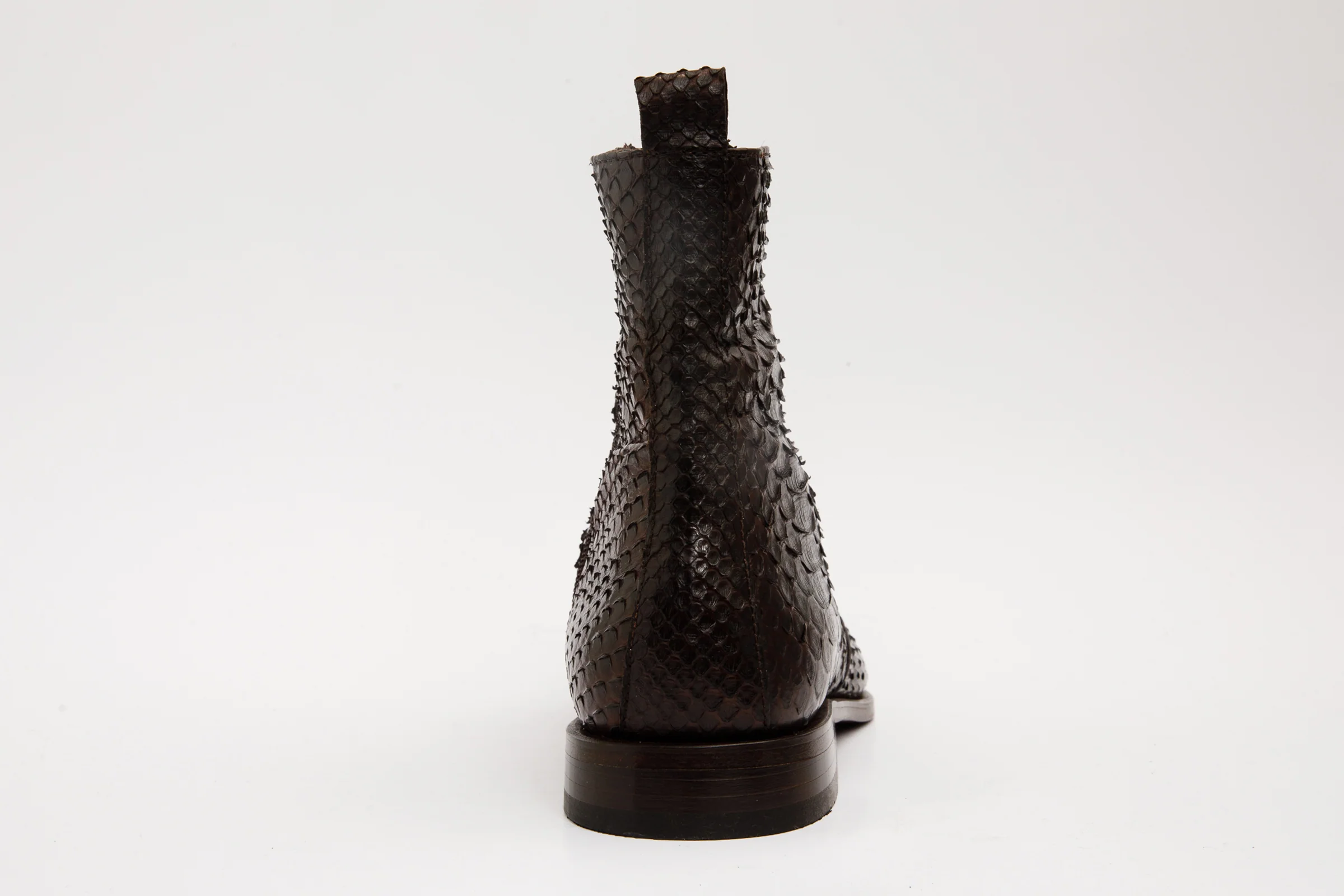 The Boss Brown Pythn Snk Zip-Up Leather Men Boot Limited Edition - Image 9