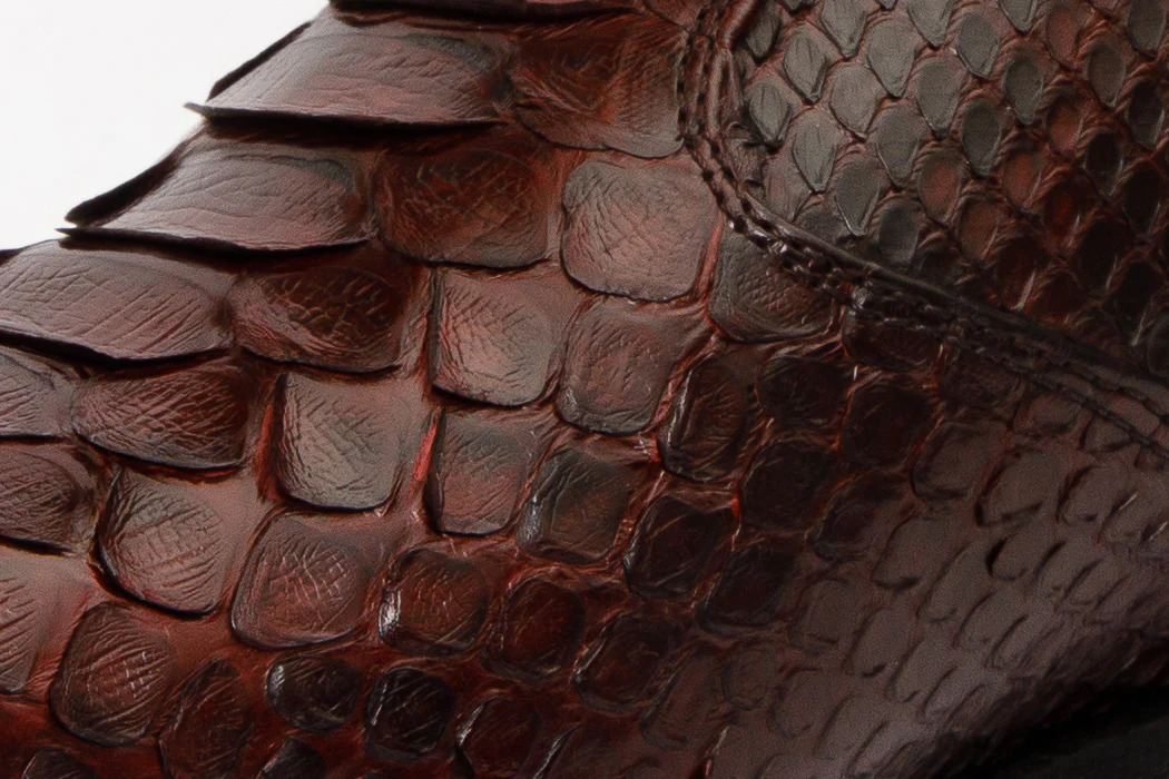 The Boss Burgundy Pythn Snk Zip-Up Leather Men Boot Limited Edition - Image 7