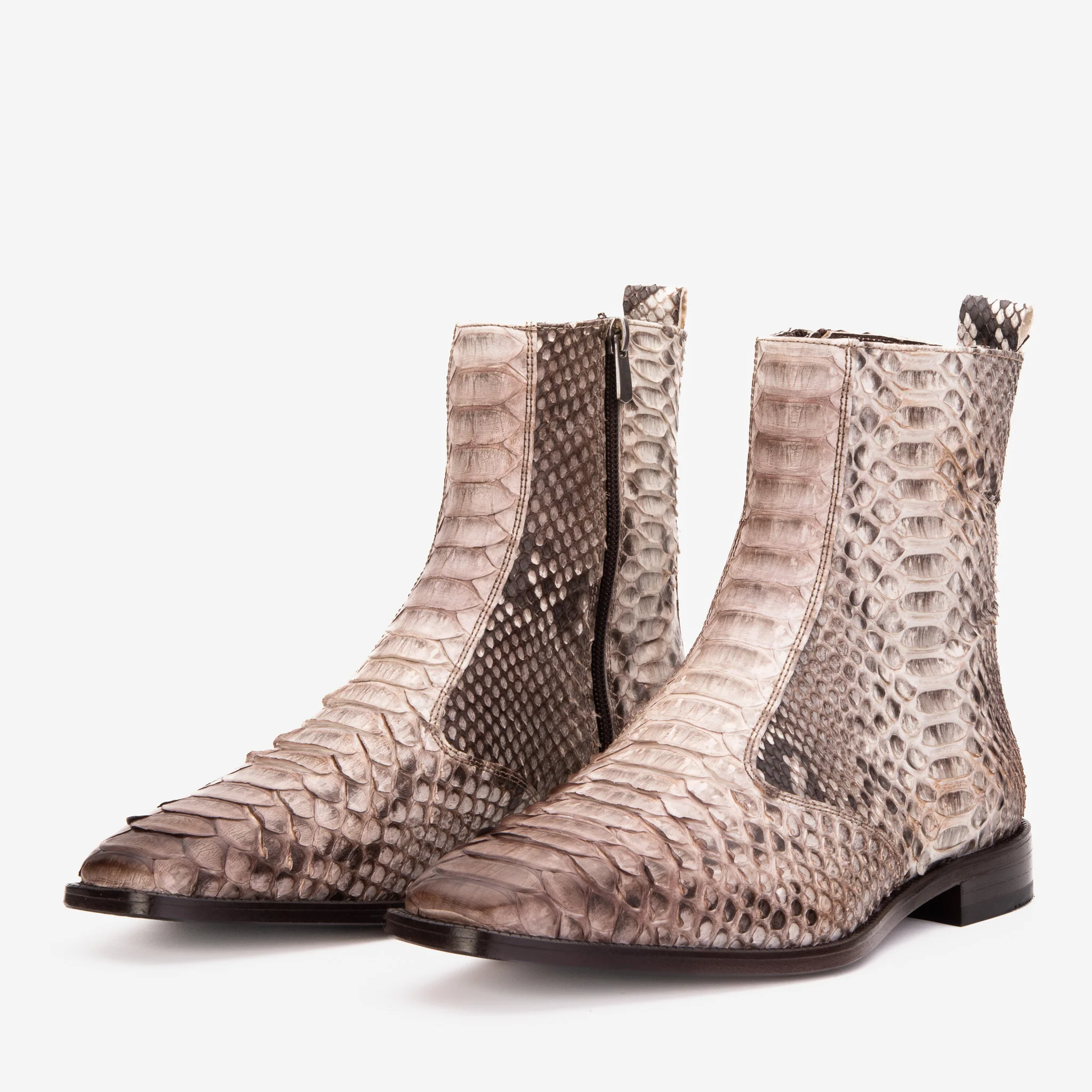 The Boss Natural Pythn Snk Zip-Up Leather Men Boot Limited Edition - Image 2